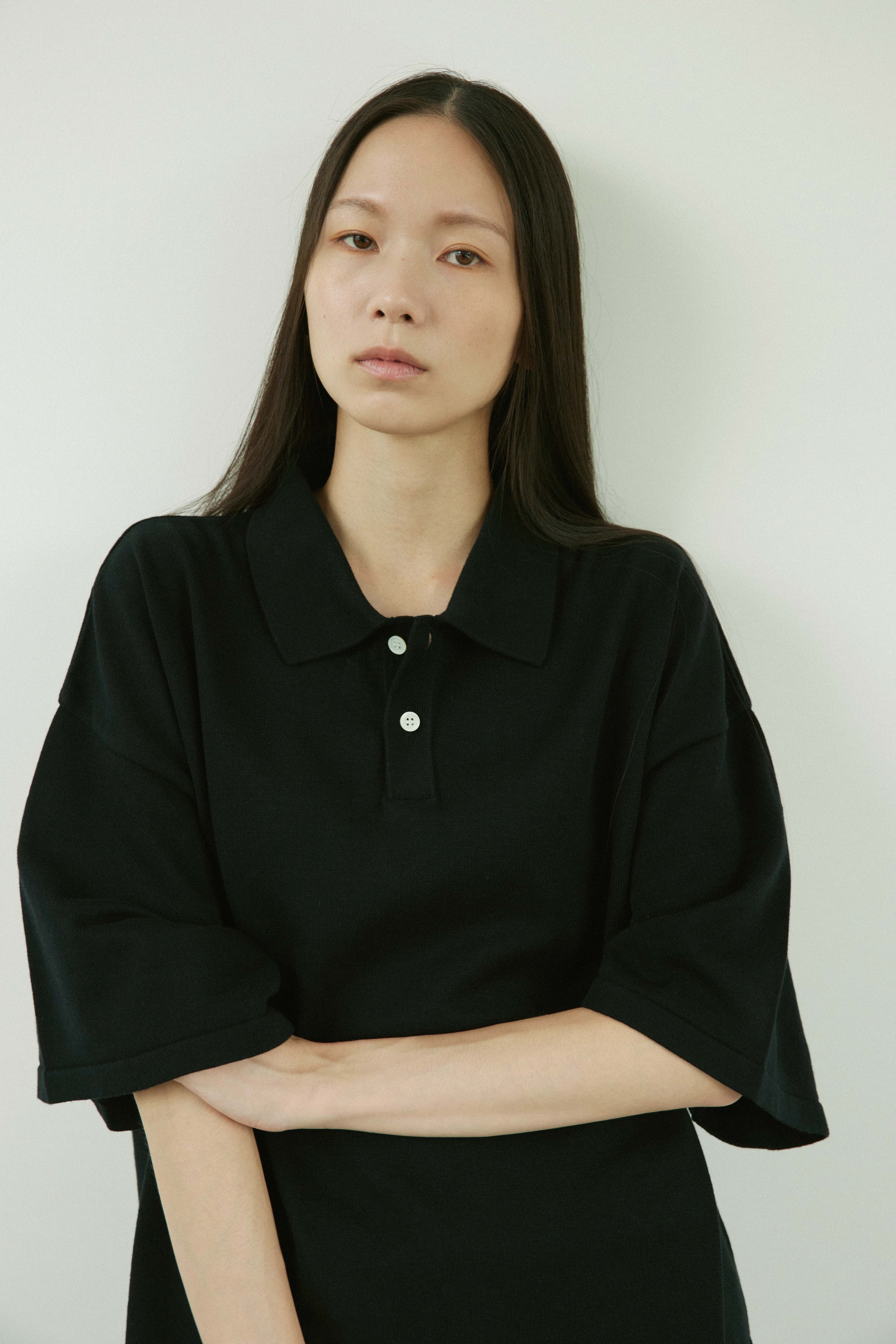 superNova. Big knit polo / Black
