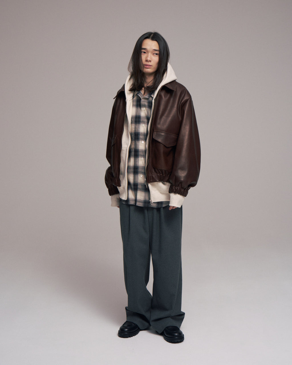superNova. Leather flight jacket - Horsehide / Brown