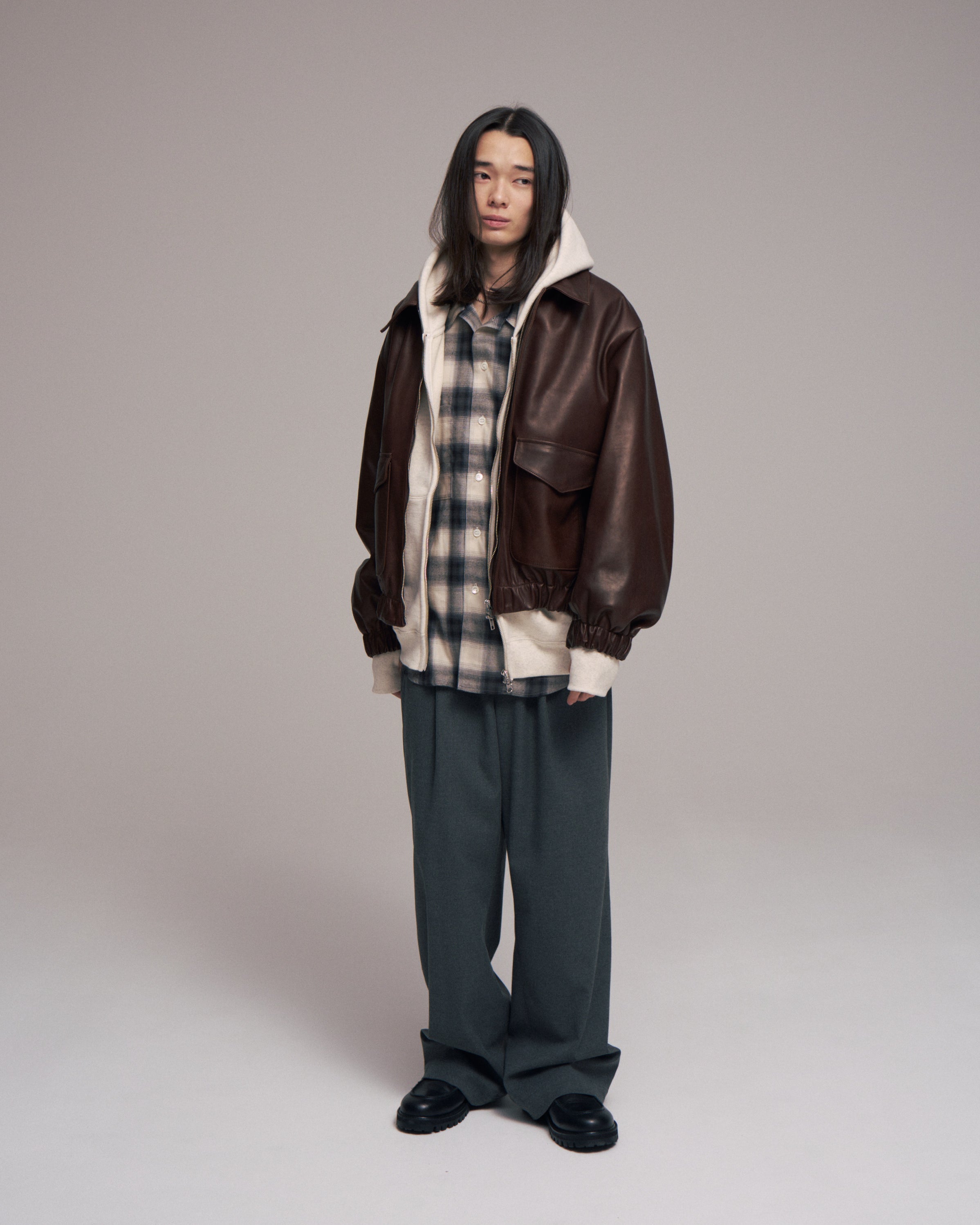 superNova. Leather flight jacket - Horsehide / Brown