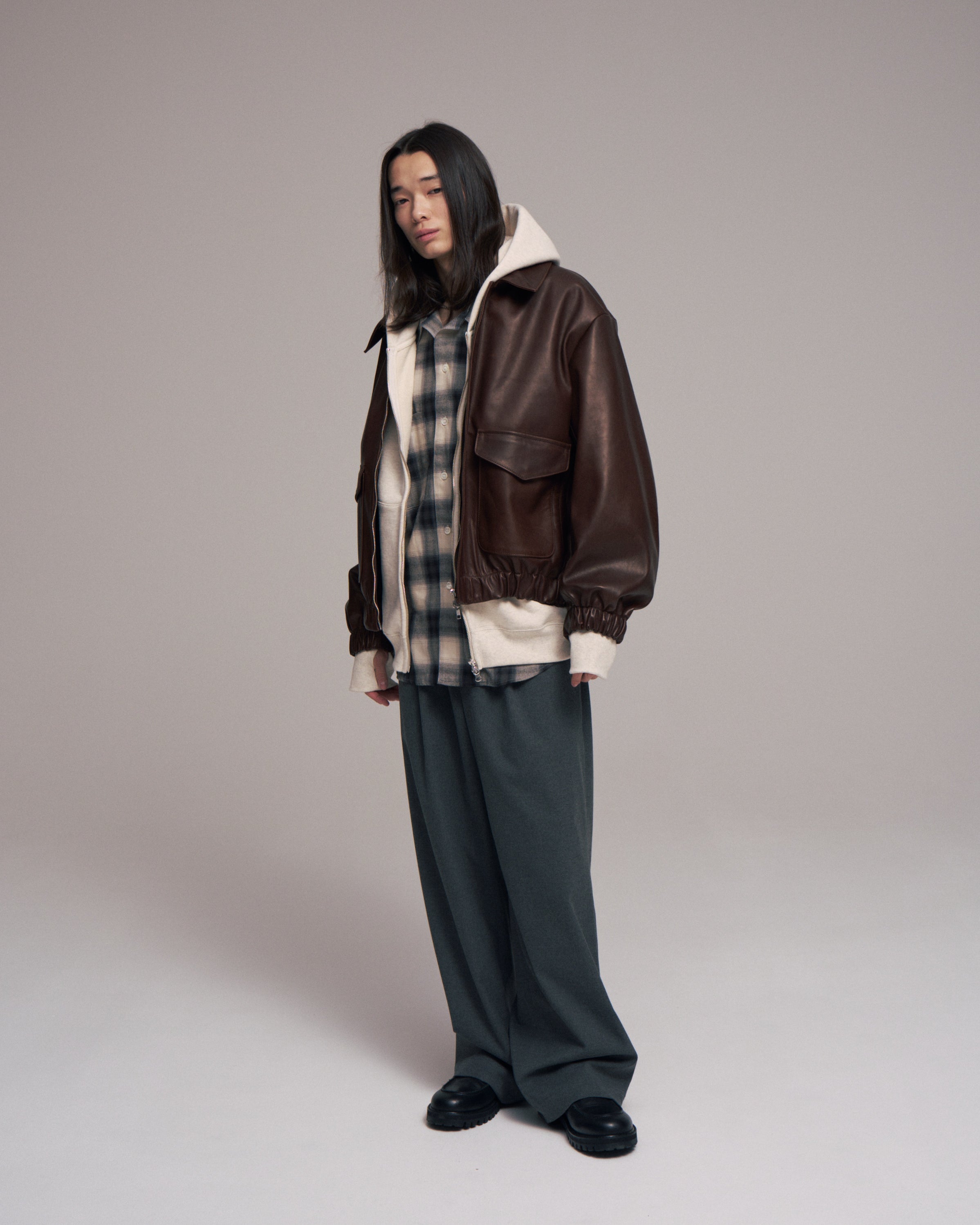 superNova. Leather flight jacket - Horsehide / Brown