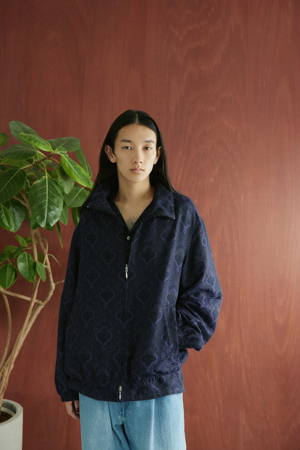superNova. Track jacket - Damask jacquard / Purple