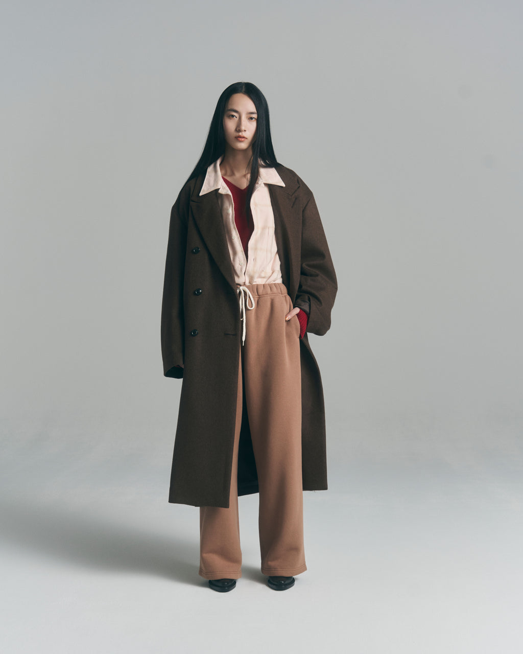 superNova. Wide Jacquard Sweatpants / Mocha