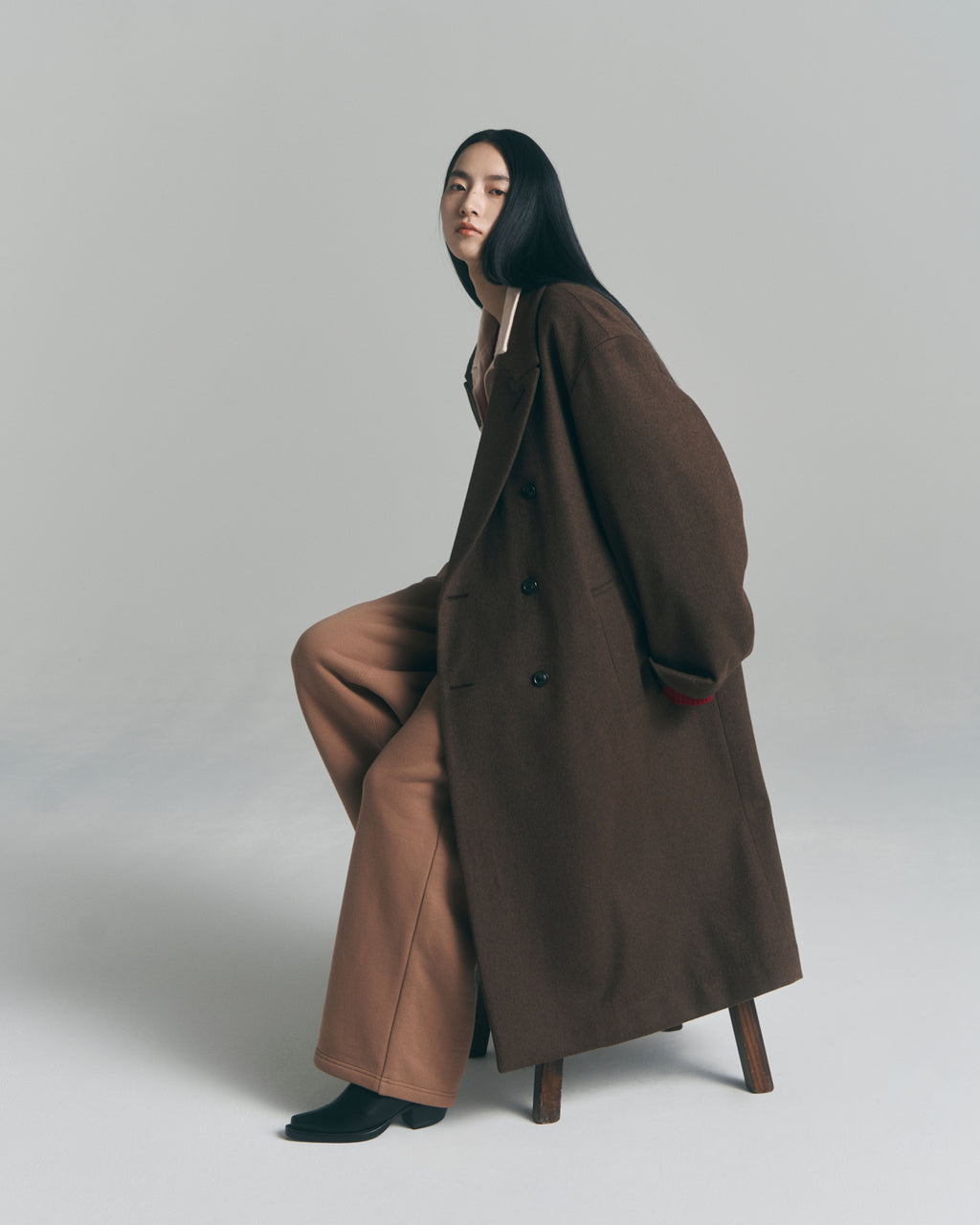 superNova. Wide Jacquard Sweatpants / Mocha