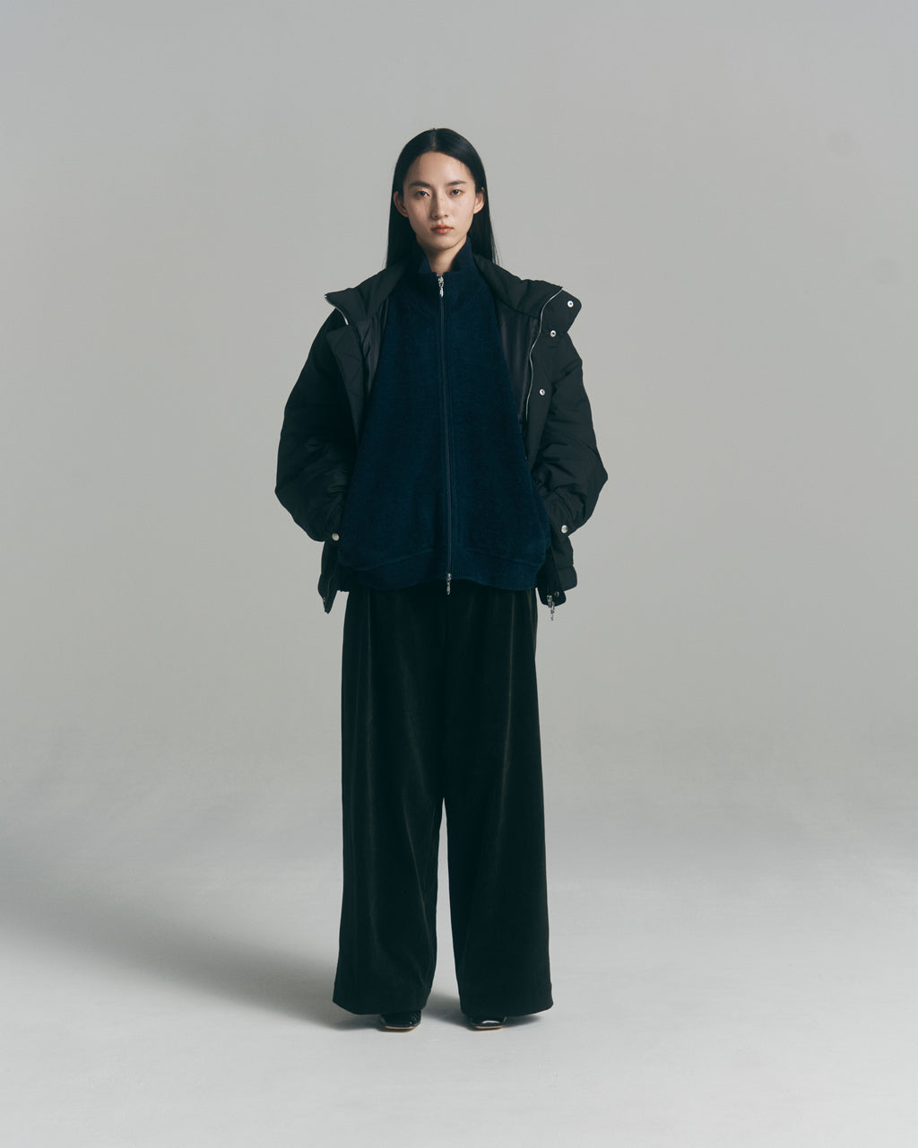 superNova. Corduroy Baggy Utility Trousers / Green