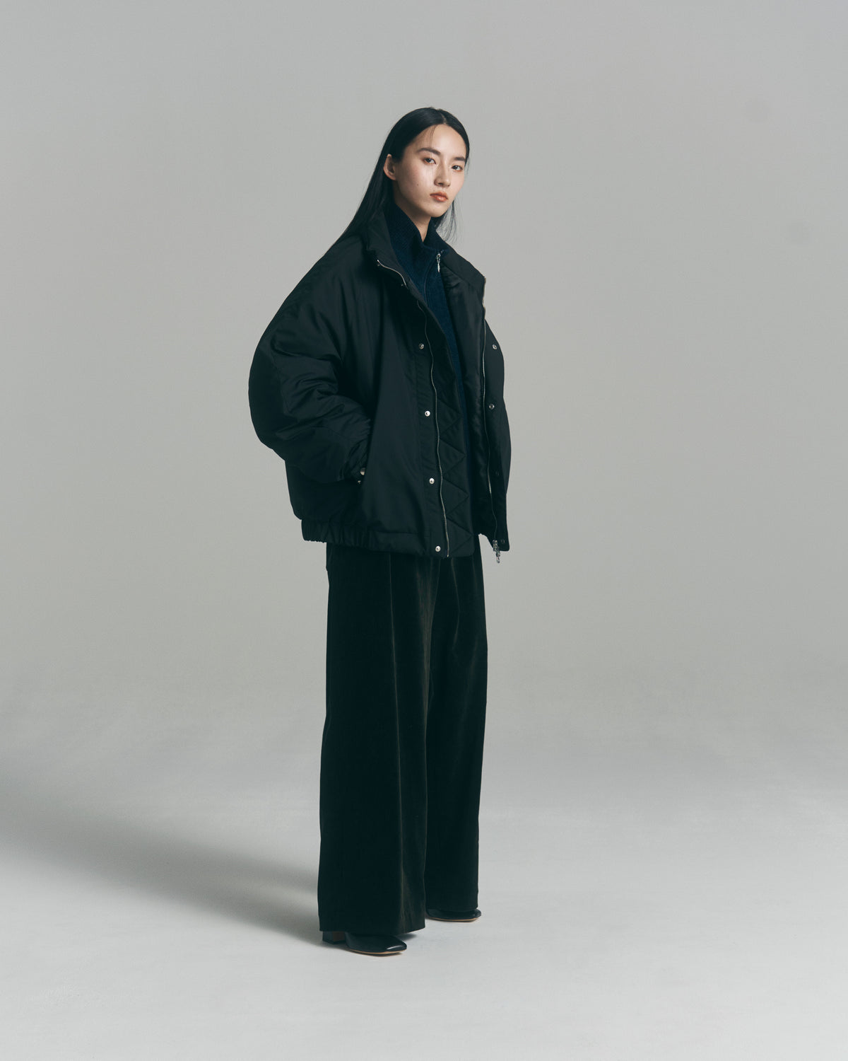 superNova. Corduroy Baggy Utility Trousers / Green