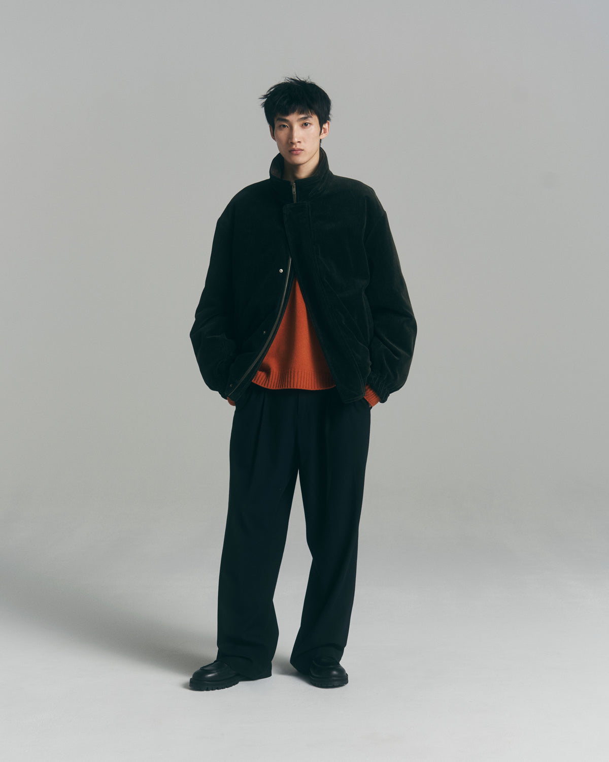 10月中発送予定 superNova. Corduroy Cozy Lined Blouson / Green
