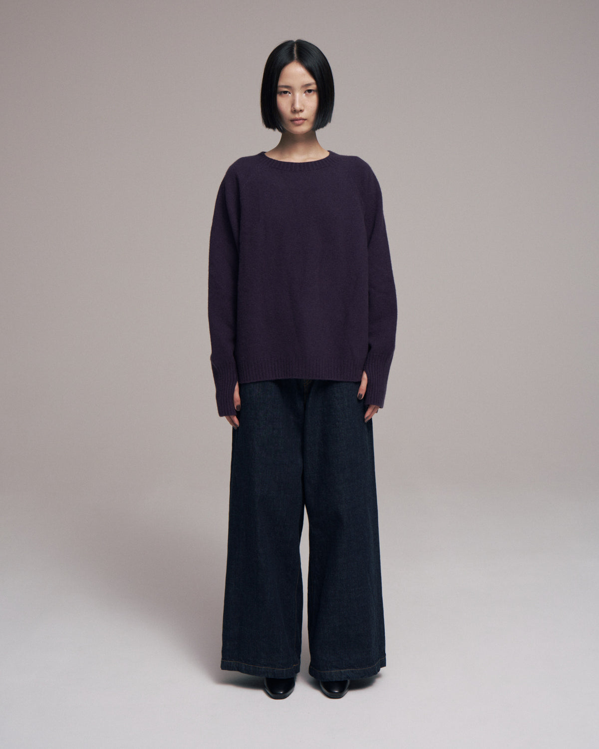 superNova. Wholegarment knit sweater - Wool & cashmere & silk / Purple