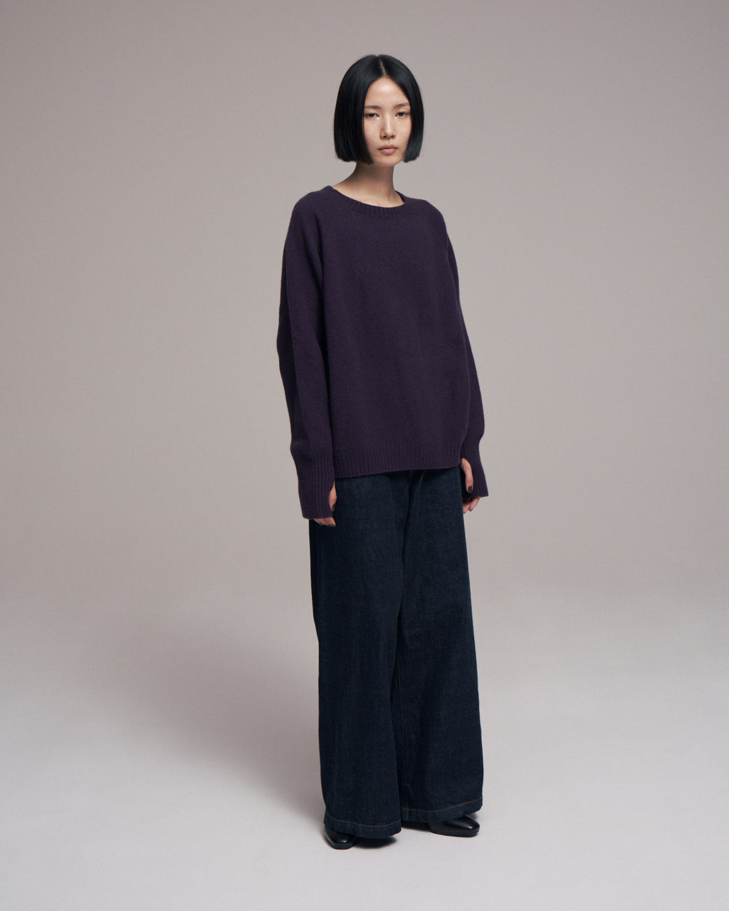superNova. Wholegarment knit sweater - Wool & cashmere & silk / Purple