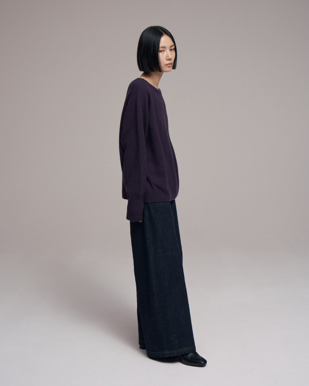 superNova. Wholegarment knit sweater - Wool & cashmere & silk / Purple