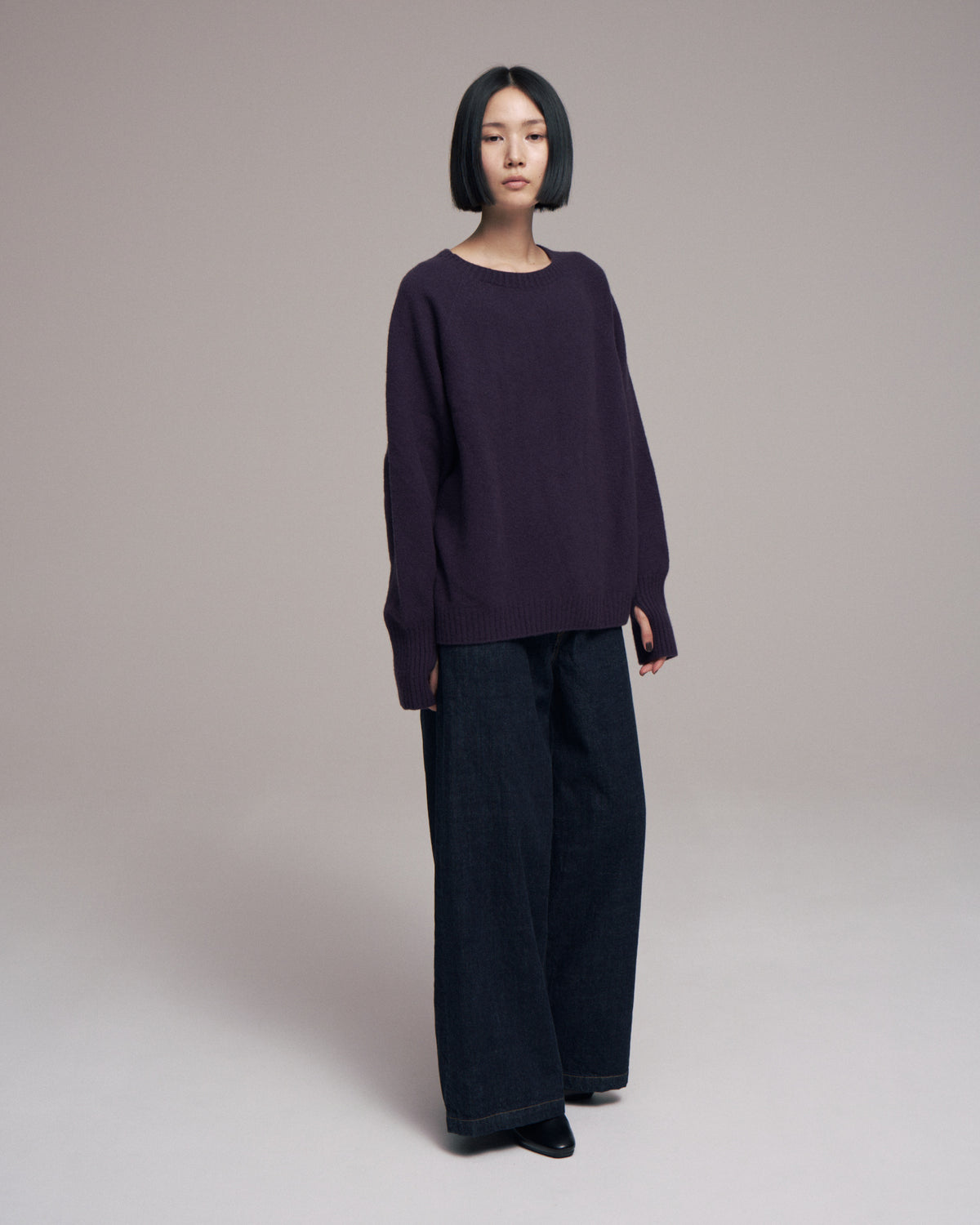 superNova. Wholegarment knit sweater - Wool & cashmere & silk / Purple