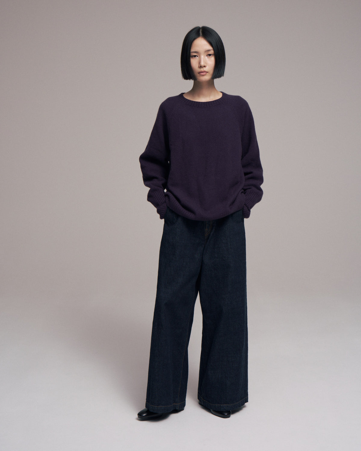superNova. Wholegarment knit sweater - Wool & cashmere & silk / Purple