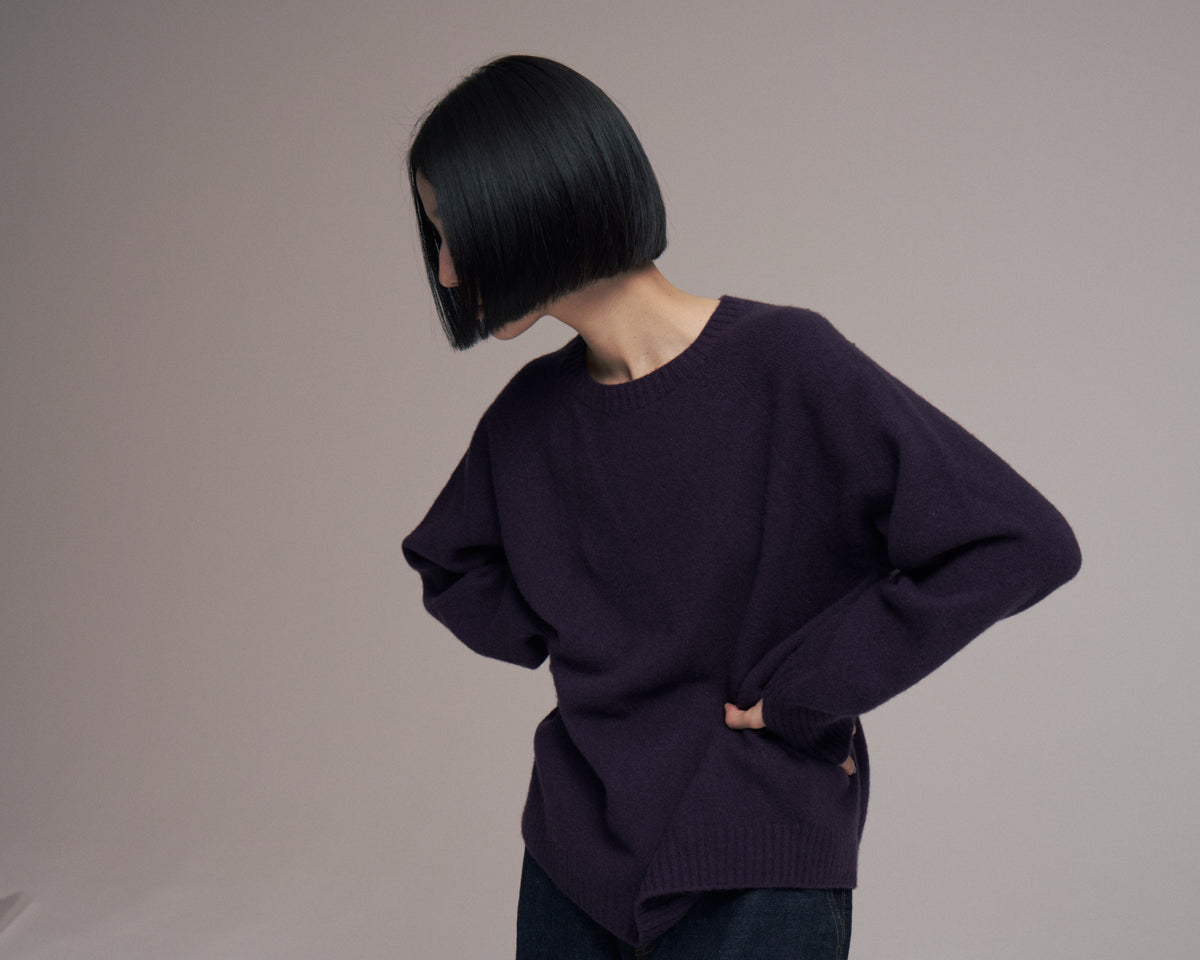 superNova. Wholegarment knit sweater - Wool & cashmere & silk / Purple
