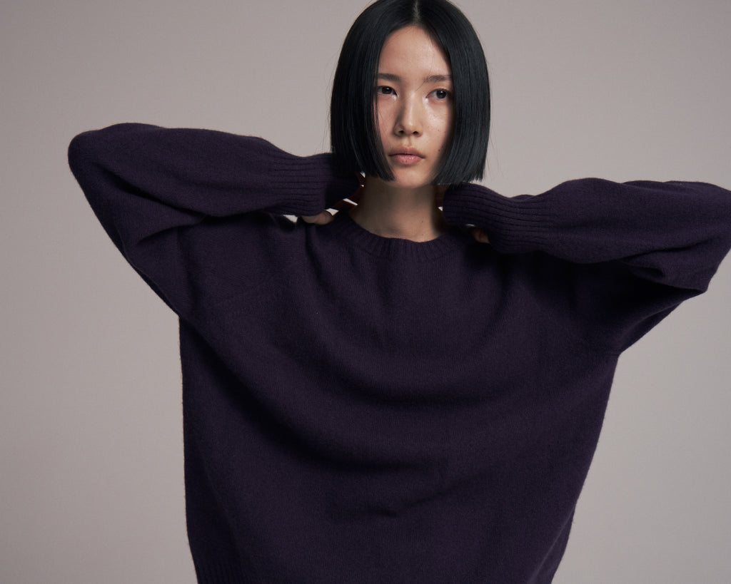 superNova. Wholegarment knit sweater - Wool & cashmere & silk / Purple