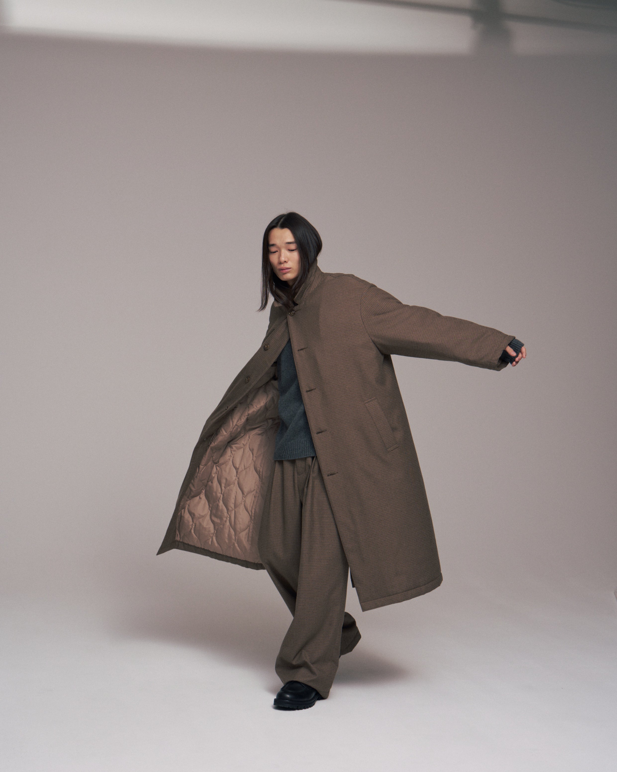 superNova. Wide easy pants - Gun club check / Brown