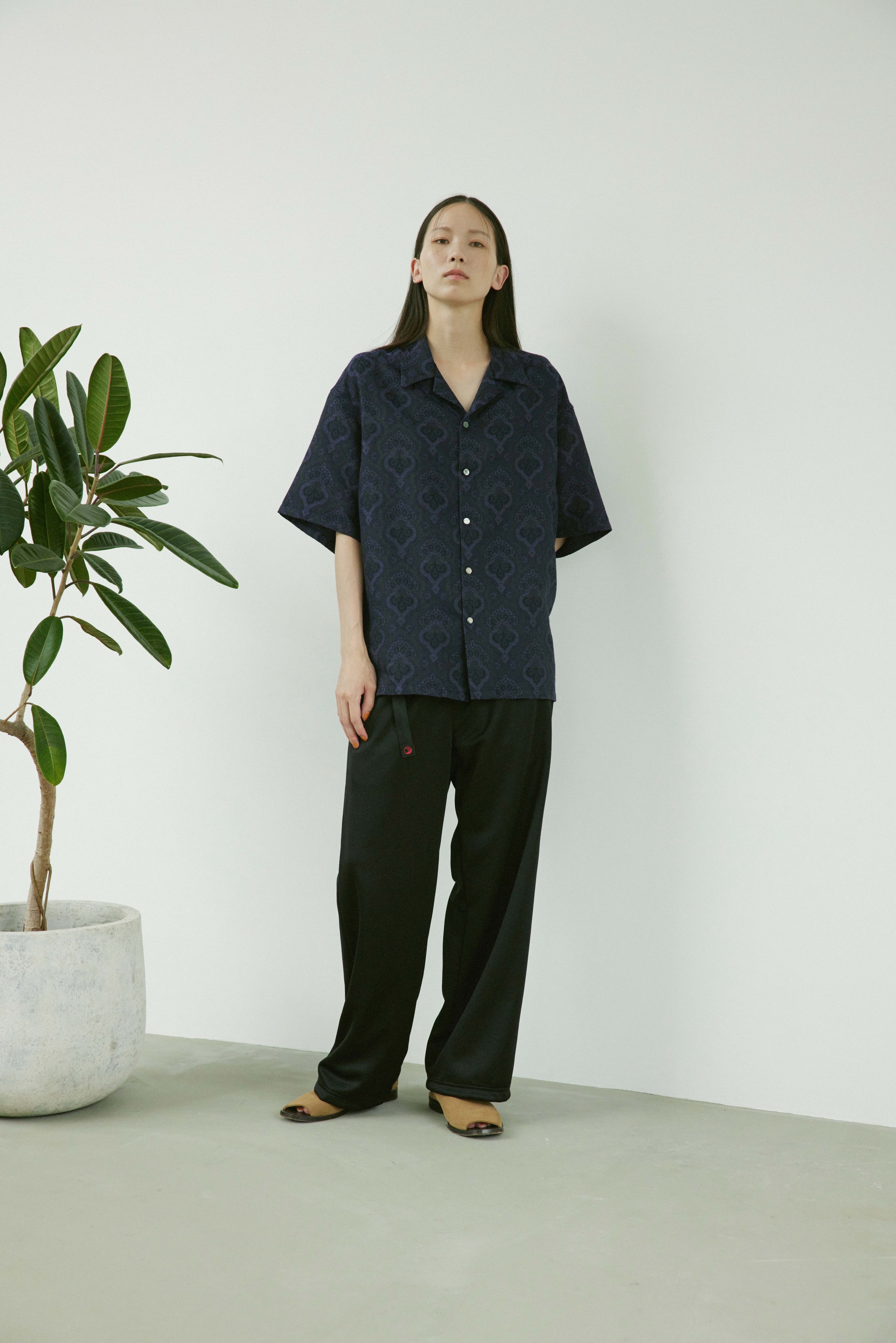 superNova. Aloha shirt - Damask jacquard / Purple