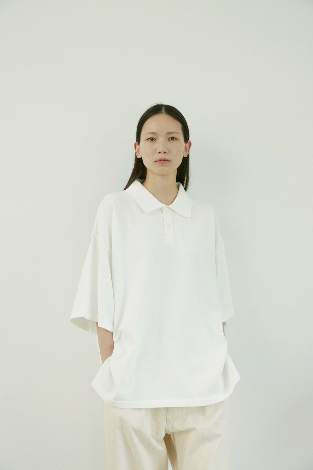 superNova. Big knit polo / White