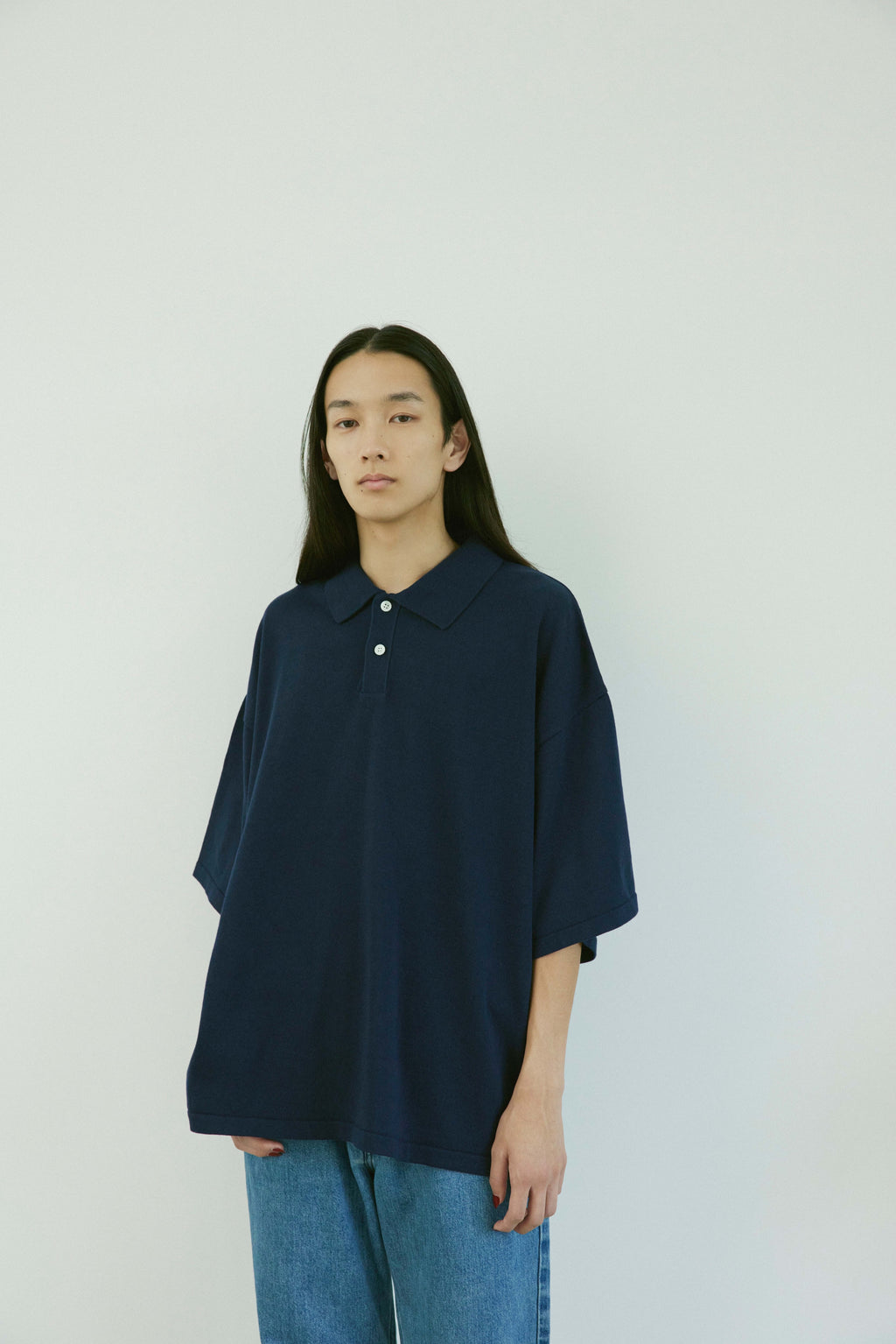 superNova. Big knit polo / Navy