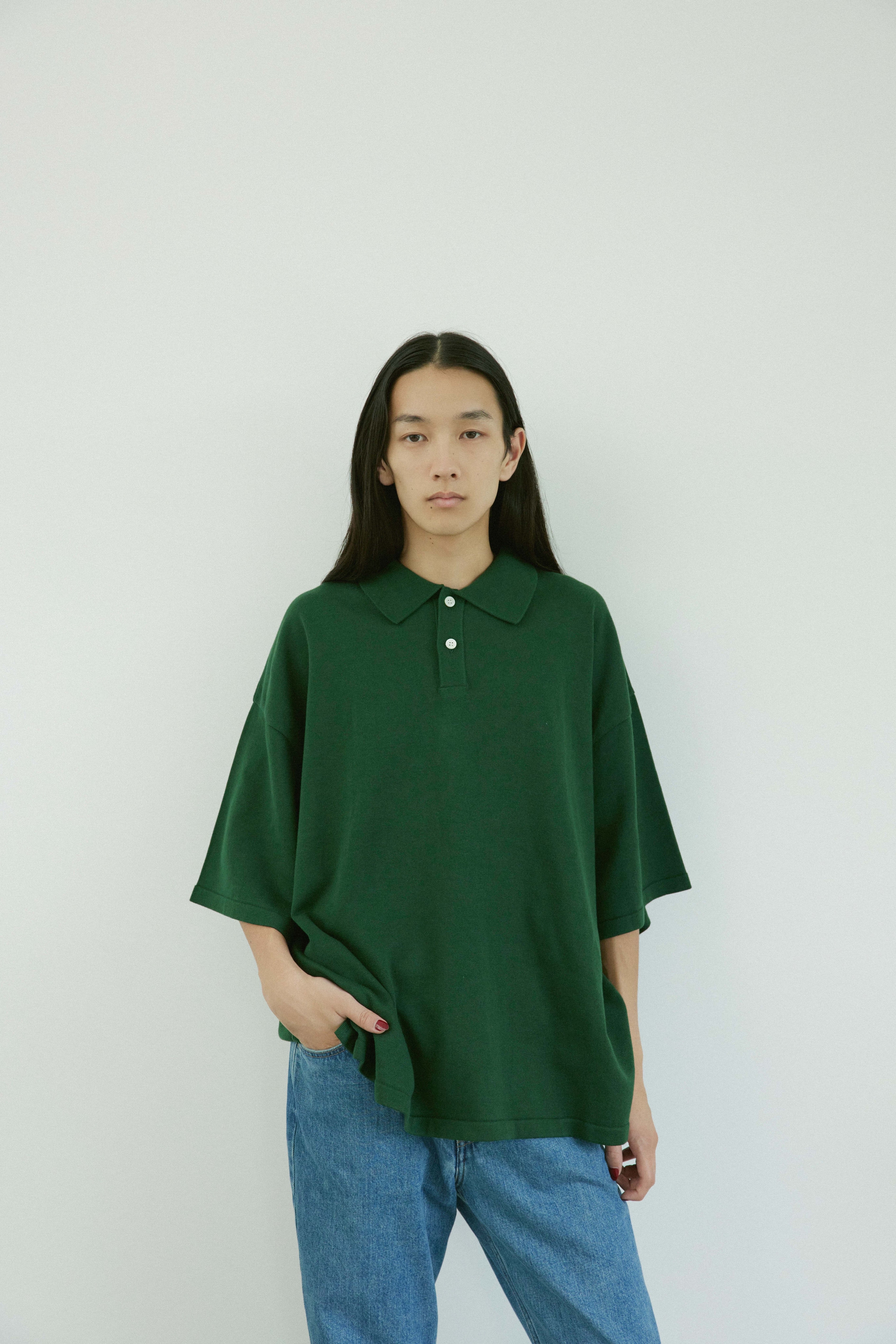 superNova. Big knit polo / Green