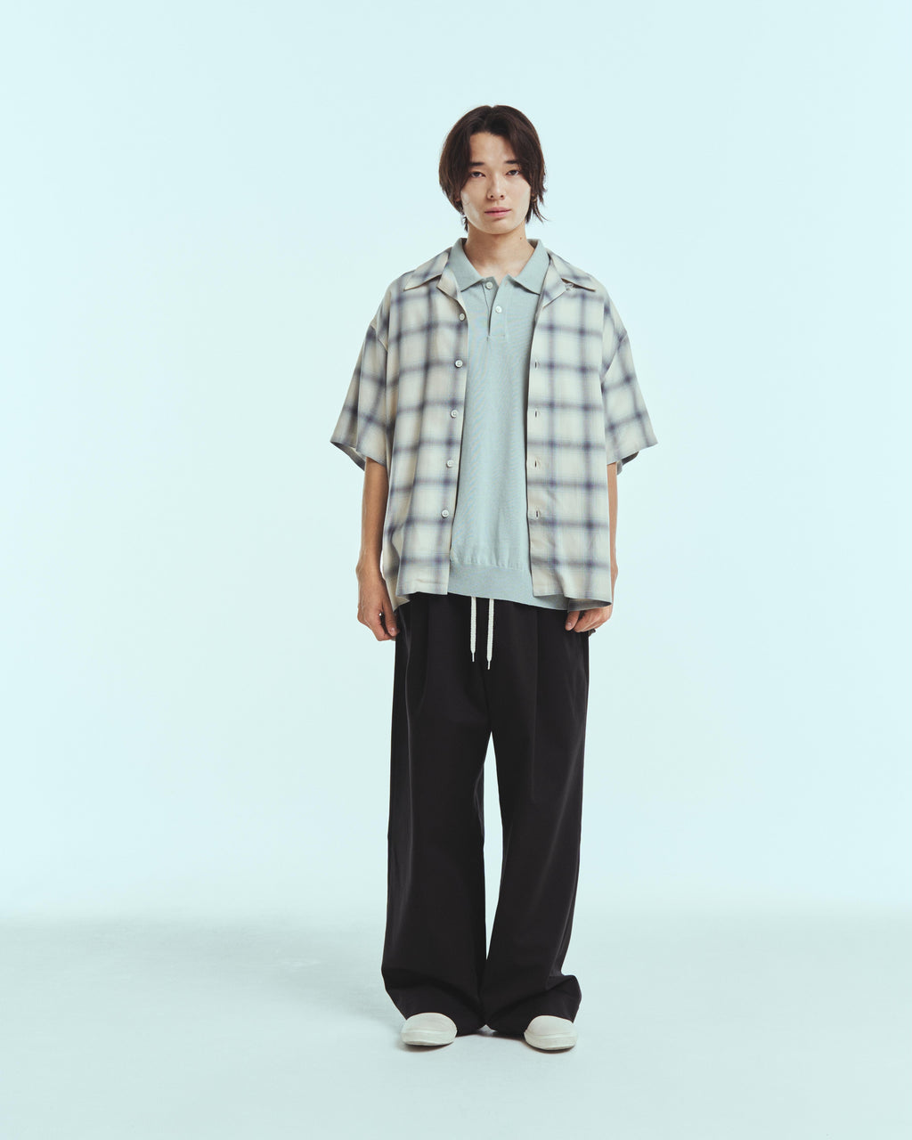 superNova. Knit polo - Cotton linen / Mint