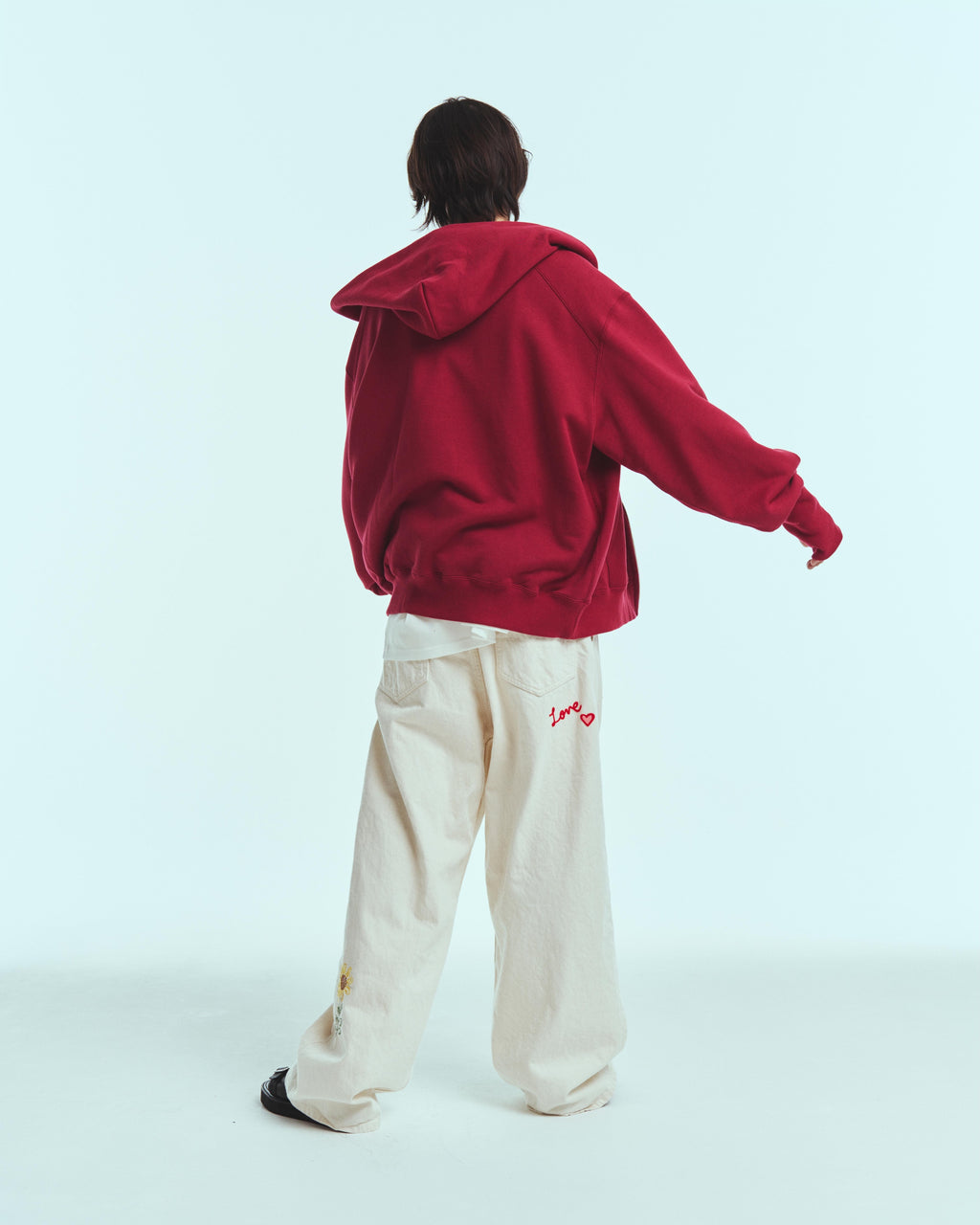 superNova. Sweat big zip hoody / Red