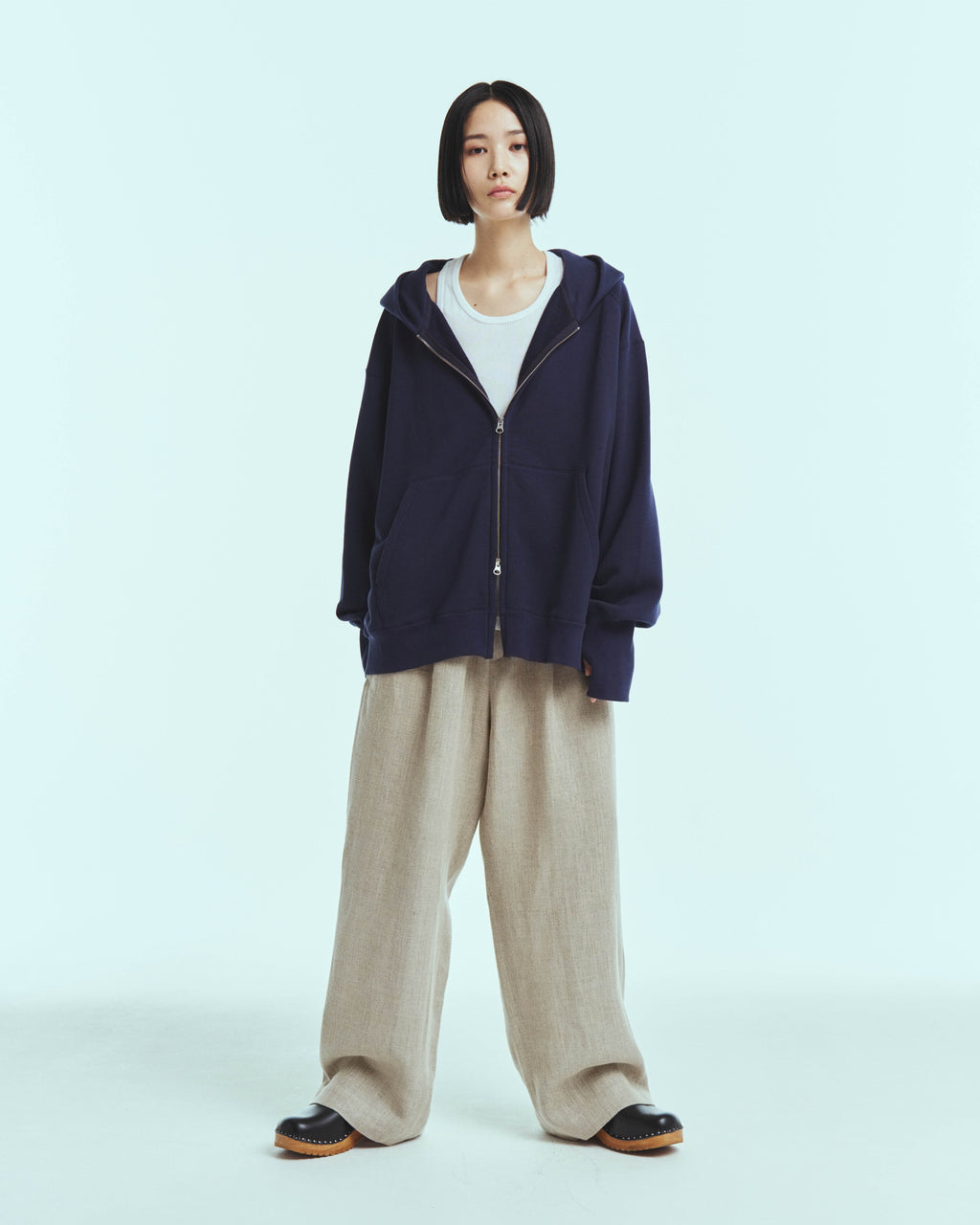 superNova. Sweat big zip hoody / Navy