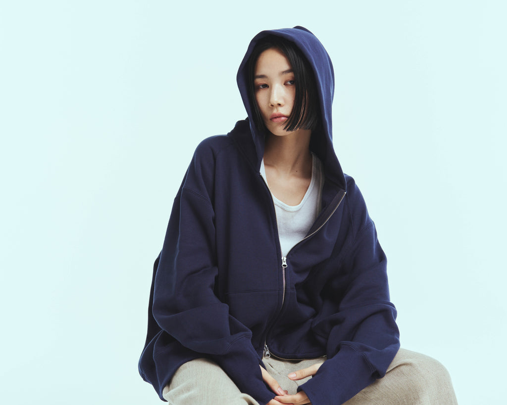 superNova. Sweat big zip hoody / Navy