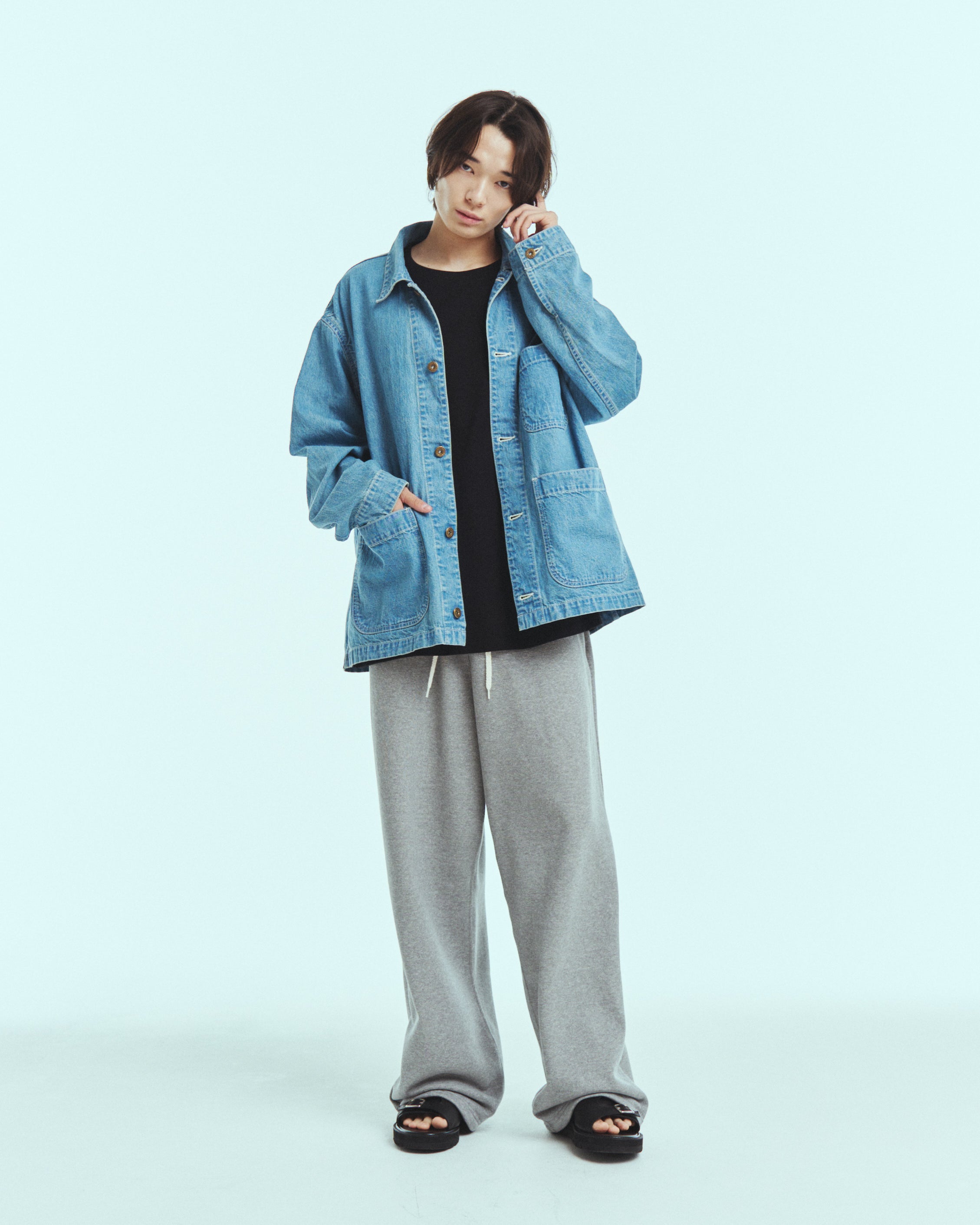 superNova. Coverall jacket - 9.5oz denim / Light indigo