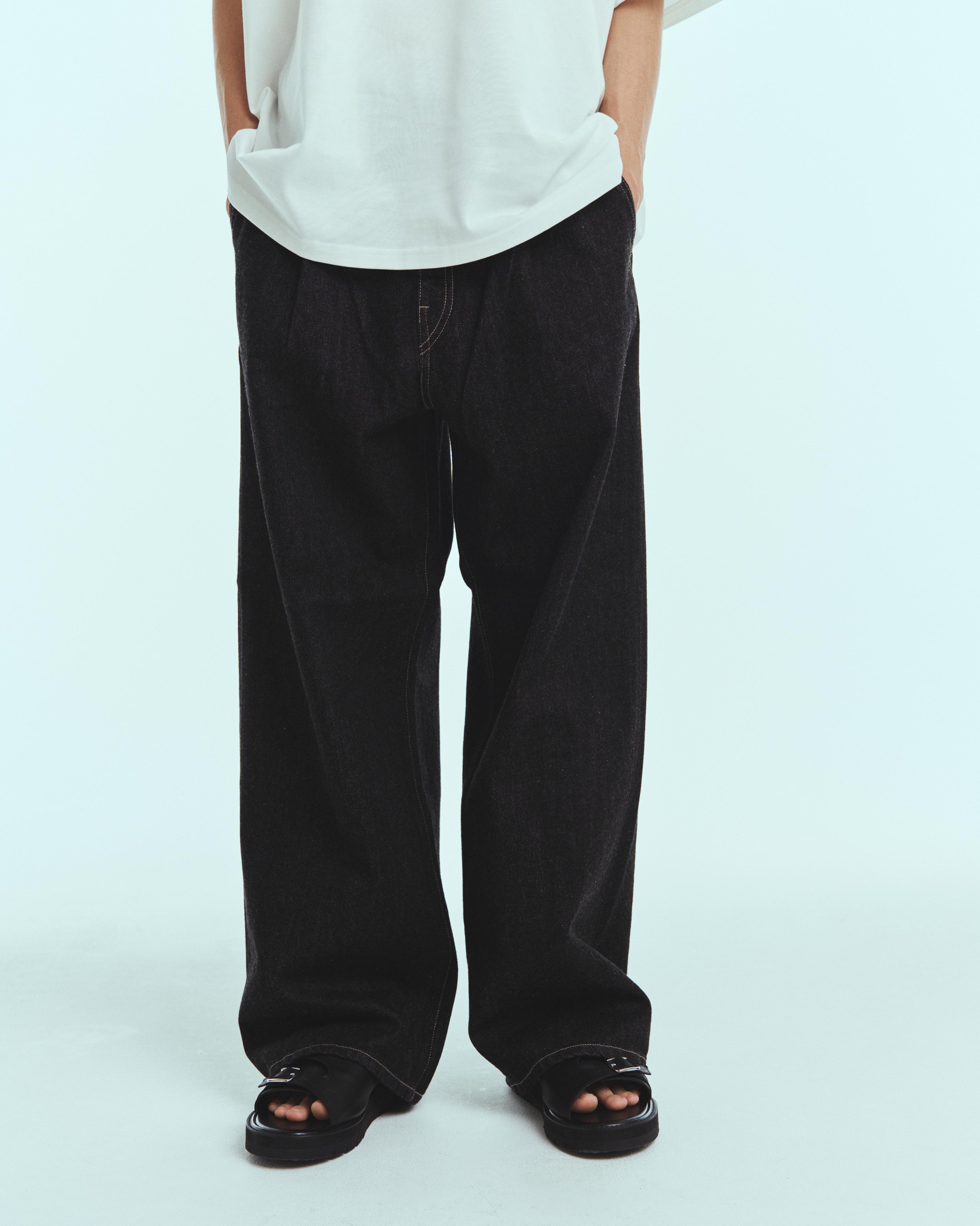 Wide selvedge jeans - One wash / Black