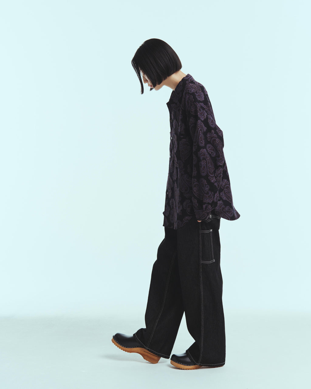 superNova. W-strap painter pants - 11oz denim OW / Black