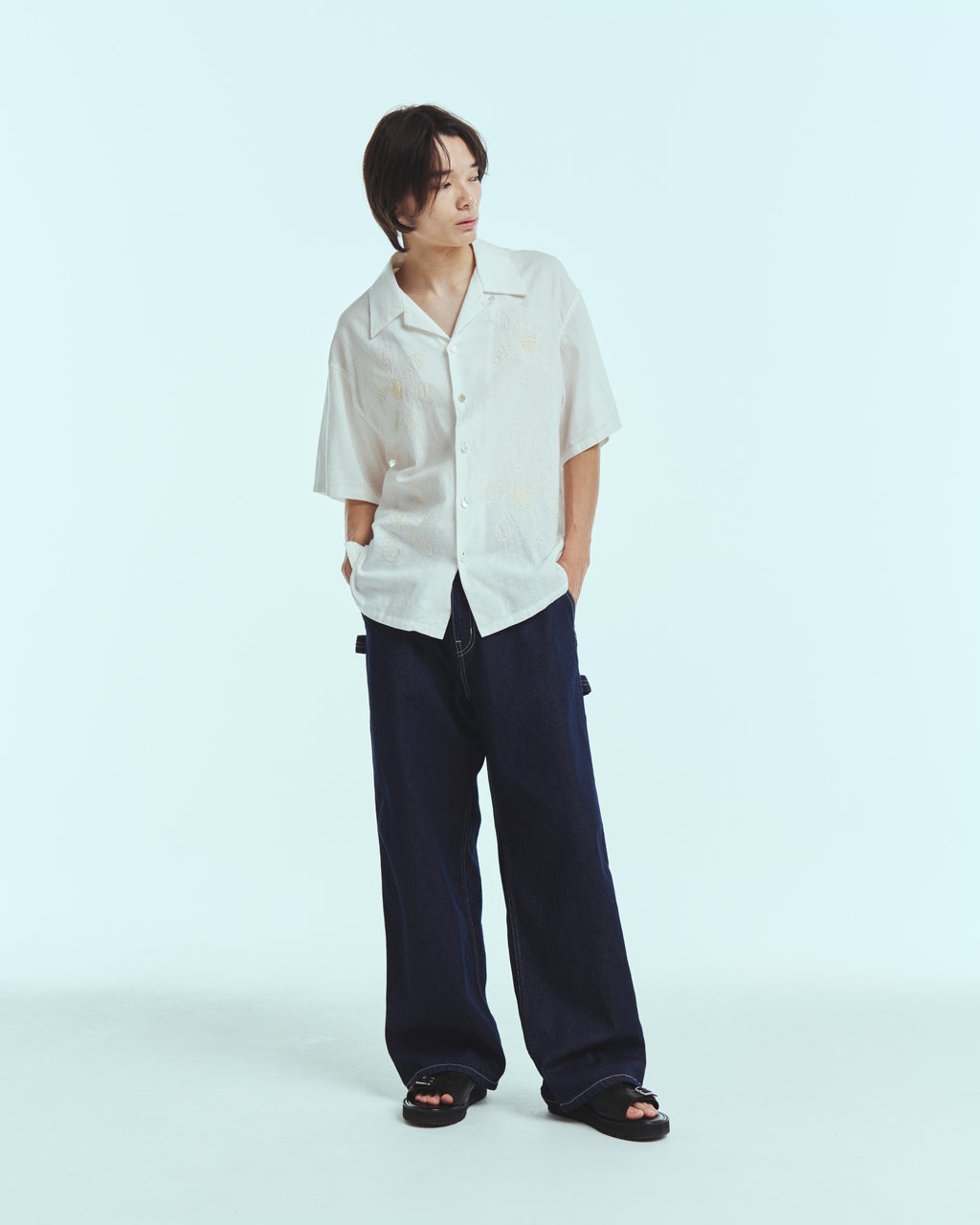 superNova. W-strap painter pants - 11oz denim OW / Indigo