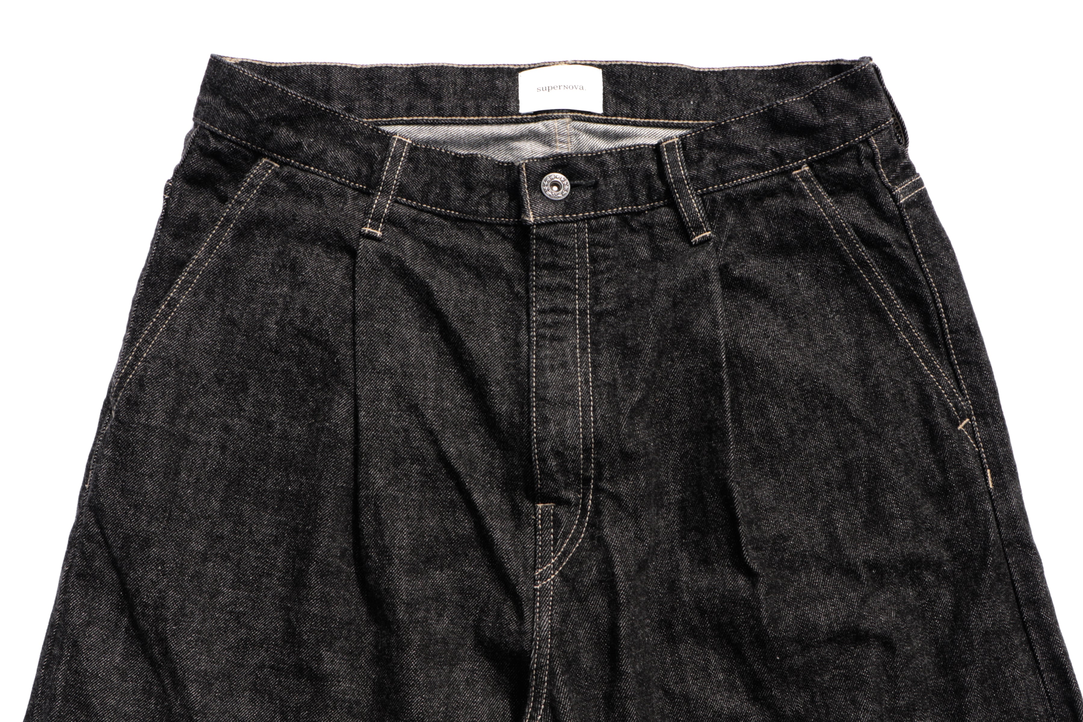 Wide selvedge jeans - One wash / Black