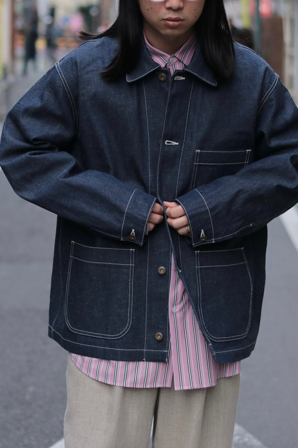 superNova. Coverall jacket - 9.5oz denim / Rigid denim