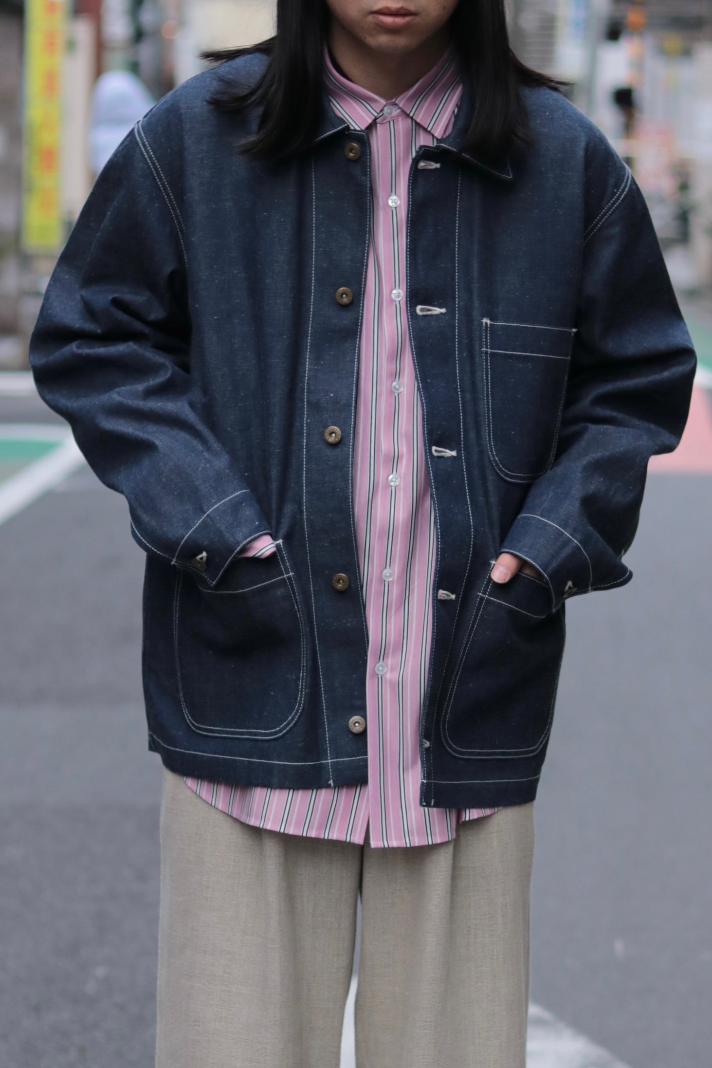 superNova. Coverall jacket - 9.5oz denim / Rigid denim