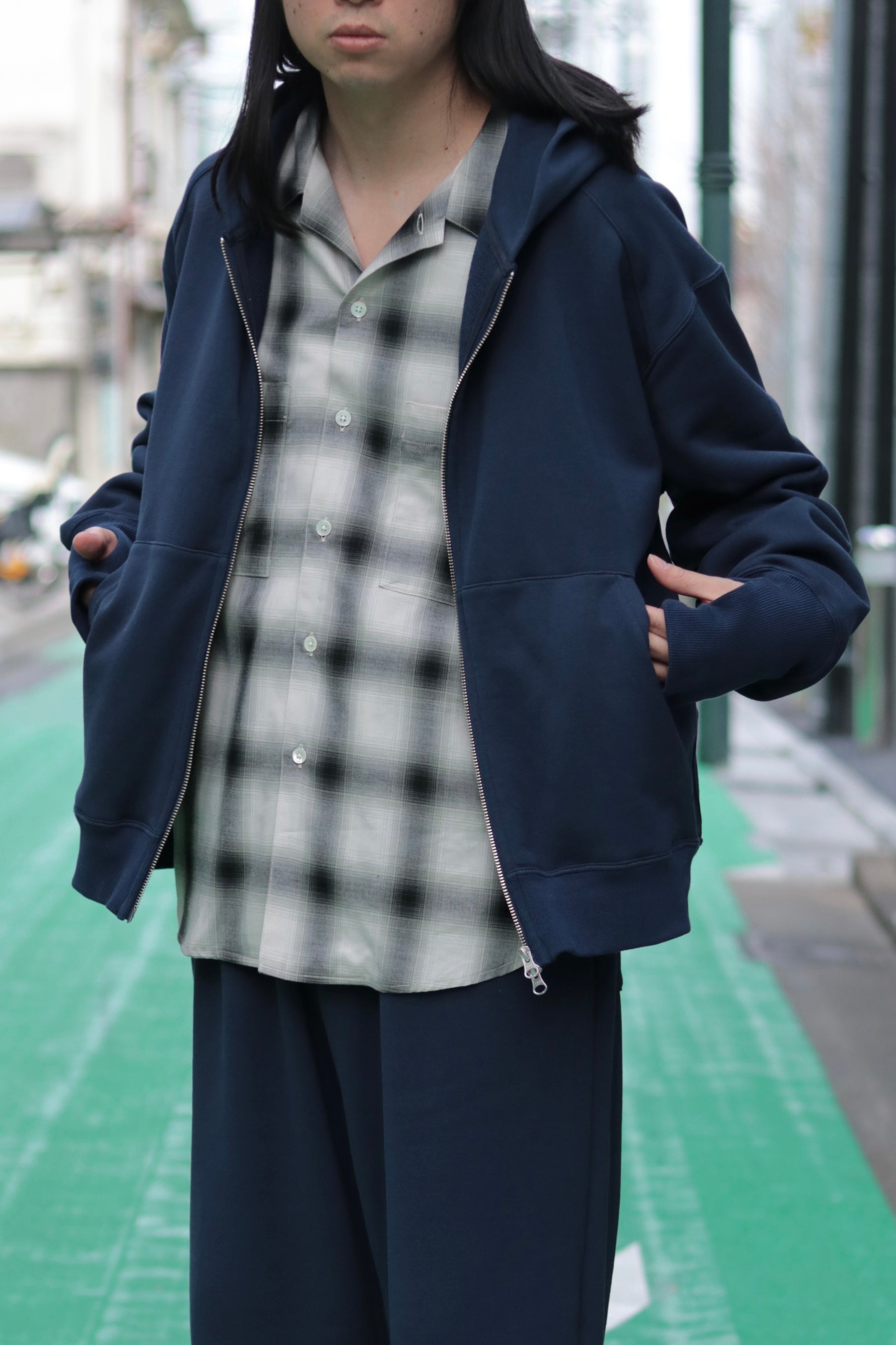 superNova. Sweat big zip hoody / Navy