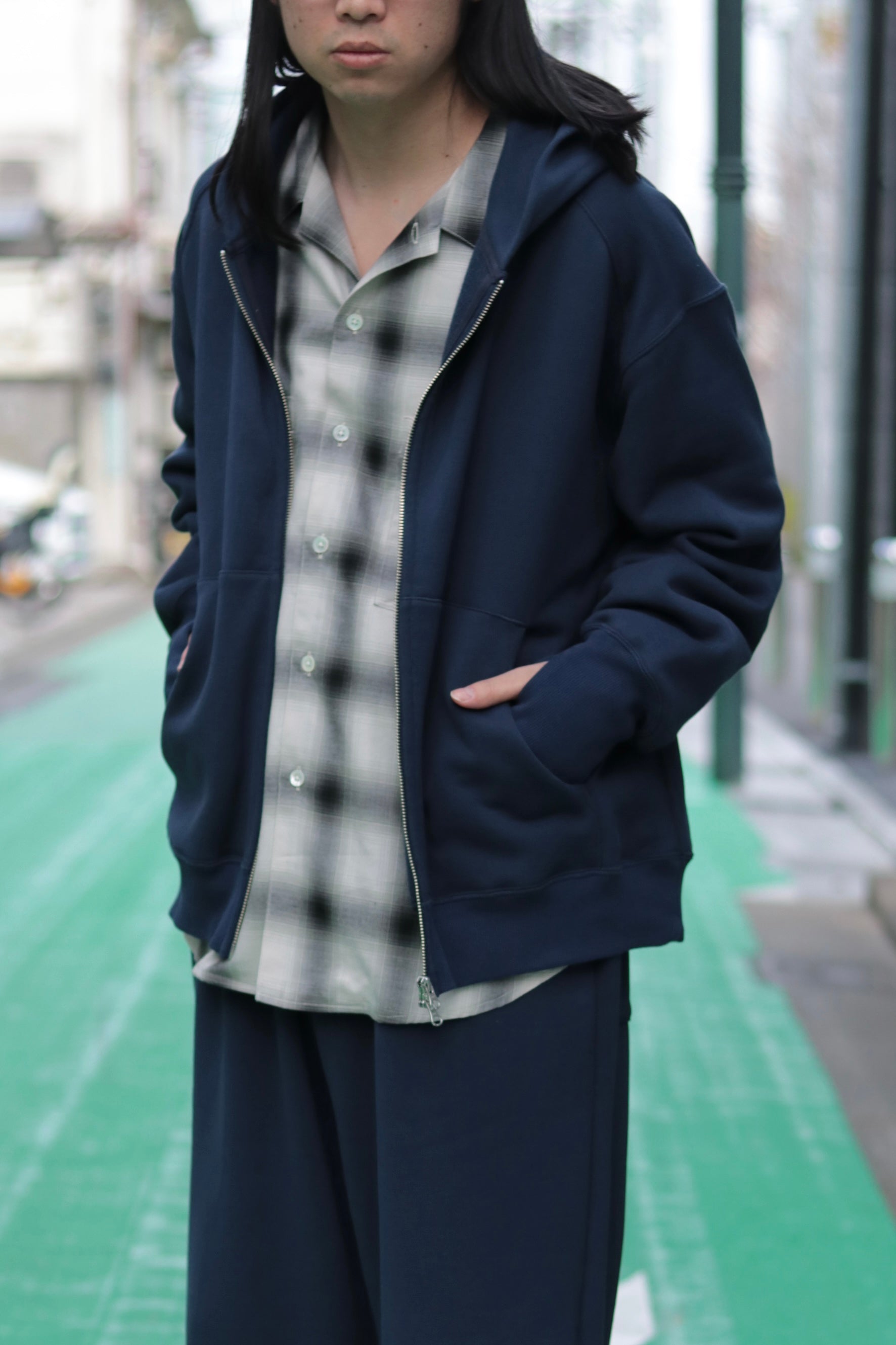 superNova. Sweat big zip hoody / Navy