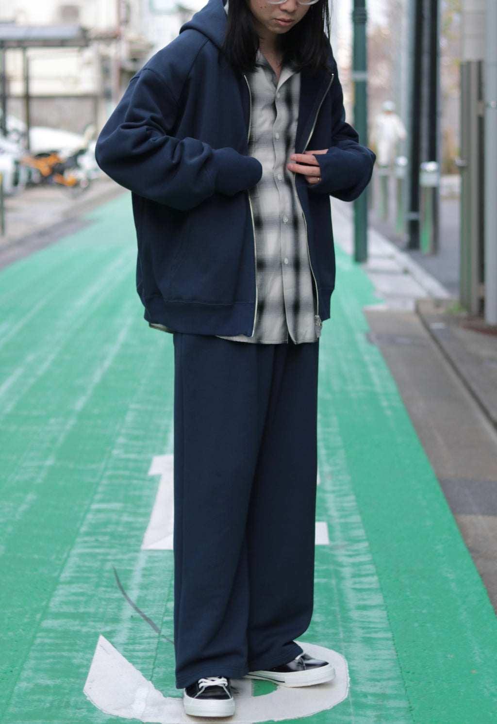 superNova. Sweat big zip hoody / Navy