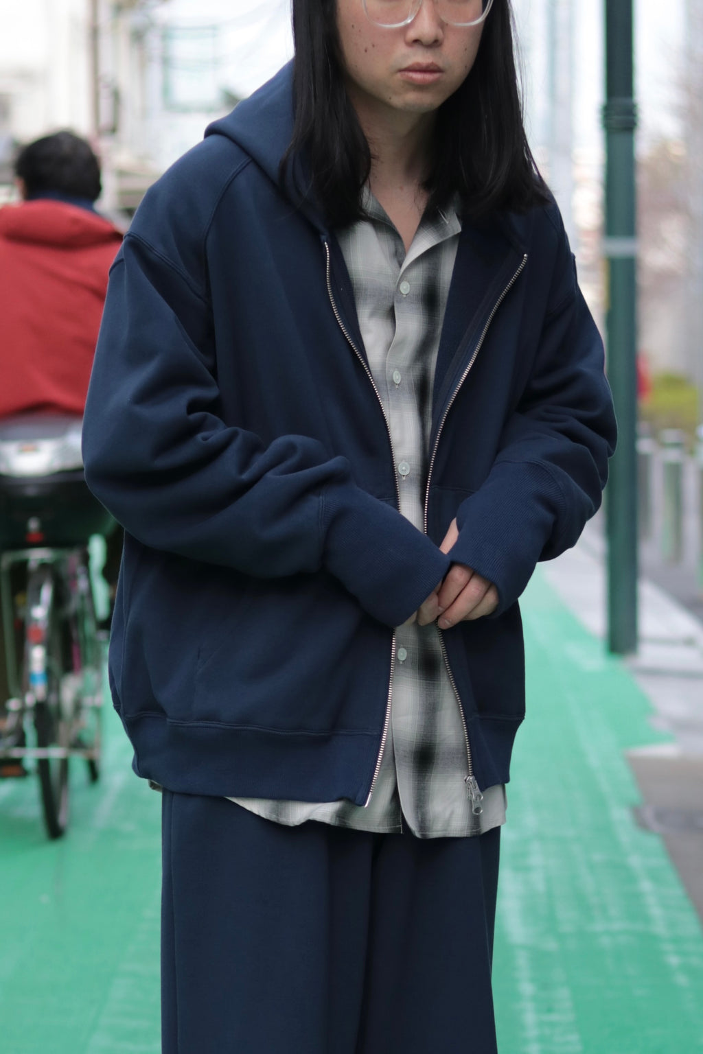 superNova. Sweat big zip hoody / Navy