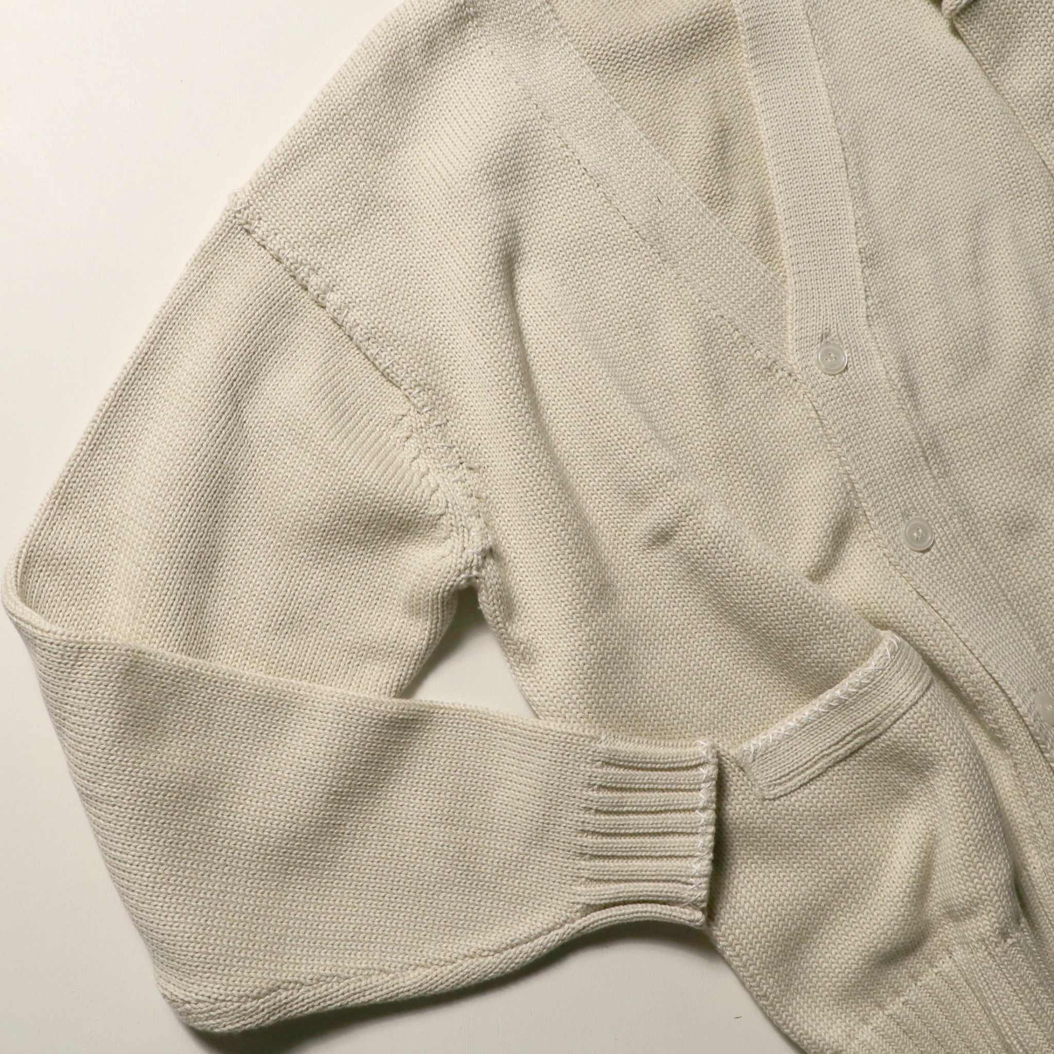 encode HAND-STITCHED KNIT CARDIGAN / Ivory