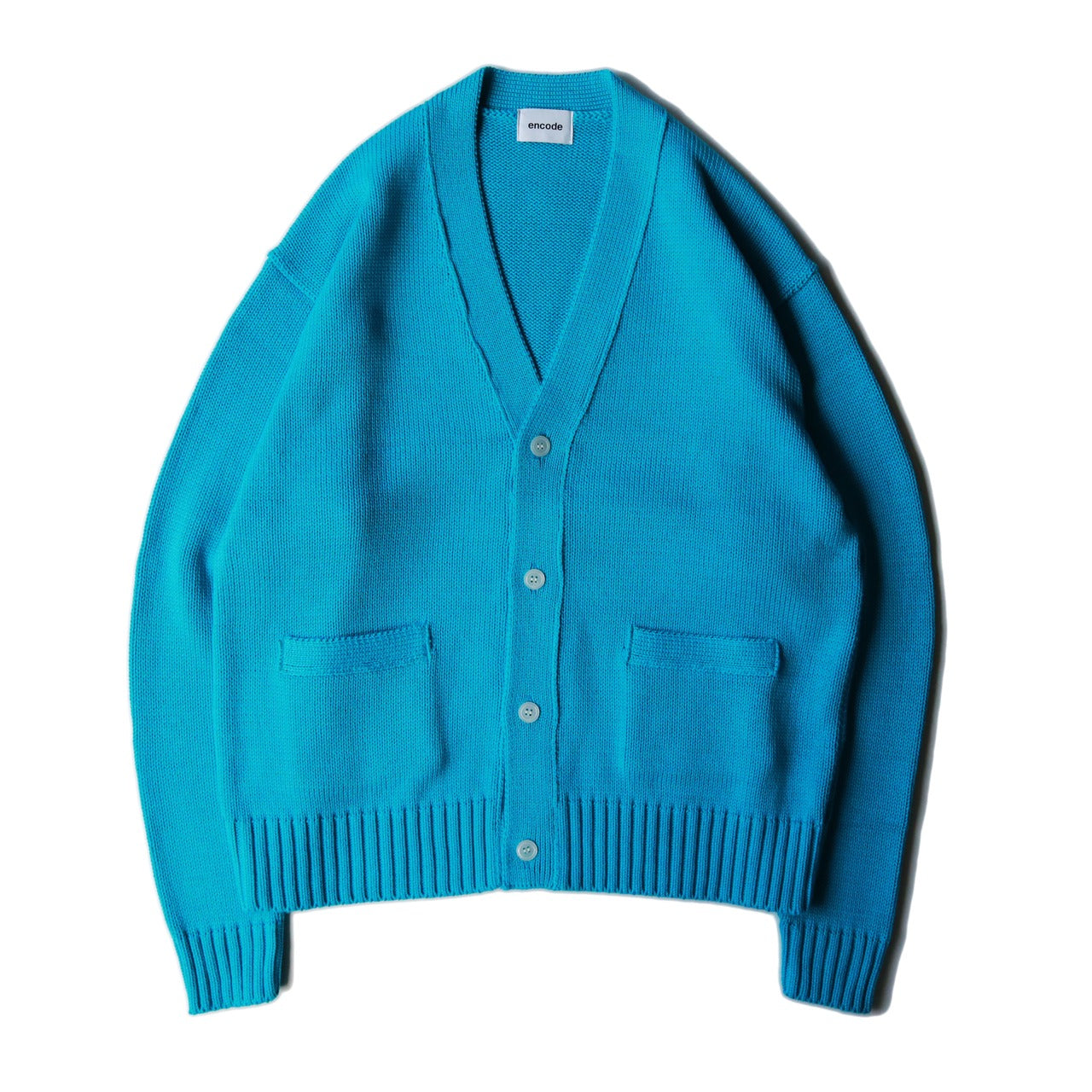encode Improved knit cardigan / Light blue