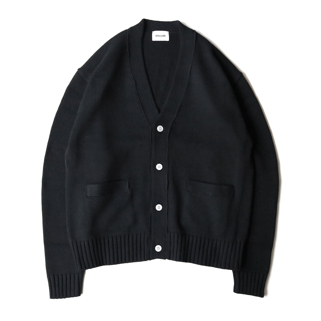 encode Improved knit cardigan / Black