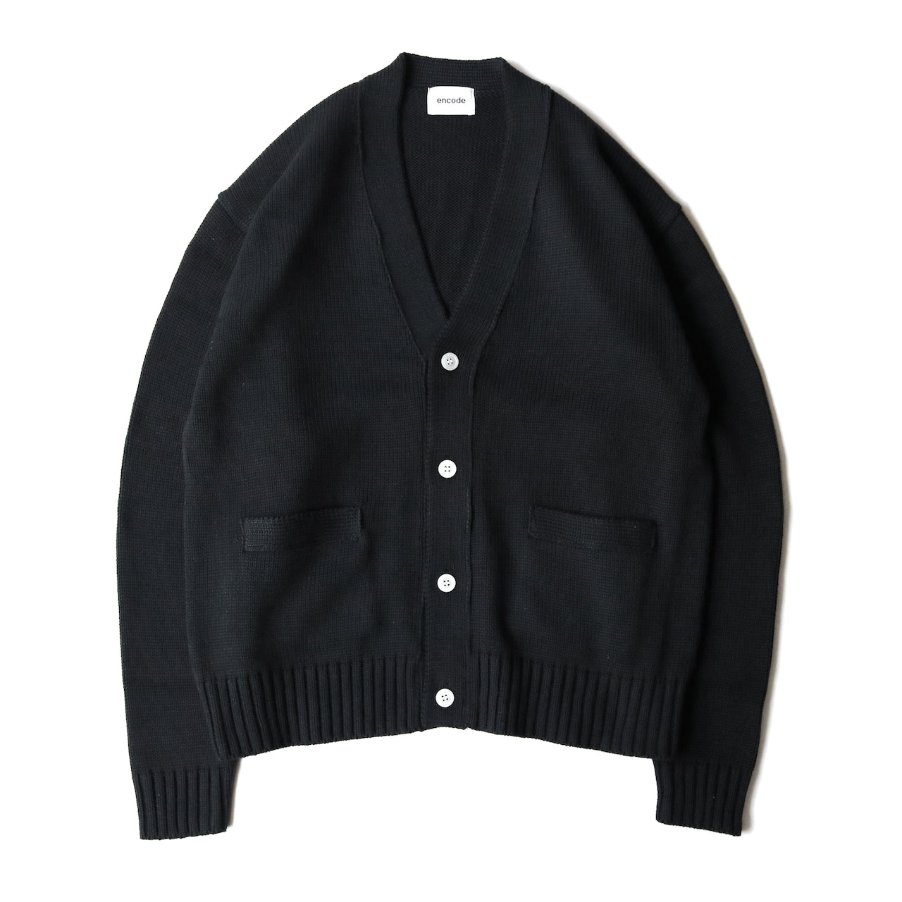 encode Improved knit cardigan / Black