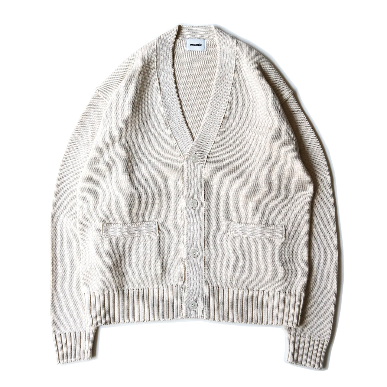 encode Improved knit cardigan / Ivory