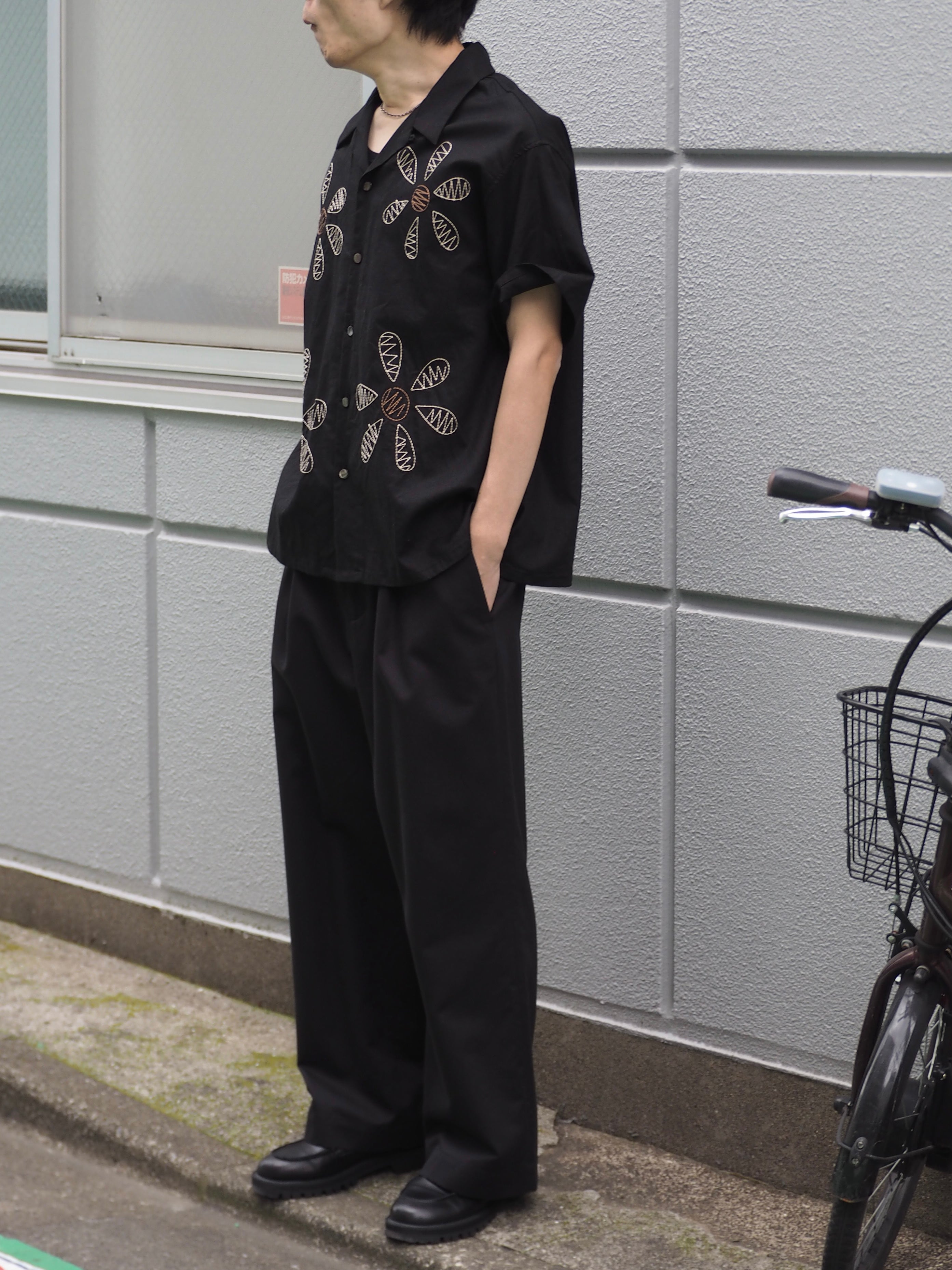 superNova. Wide easy pants - Lyocell chino / Black