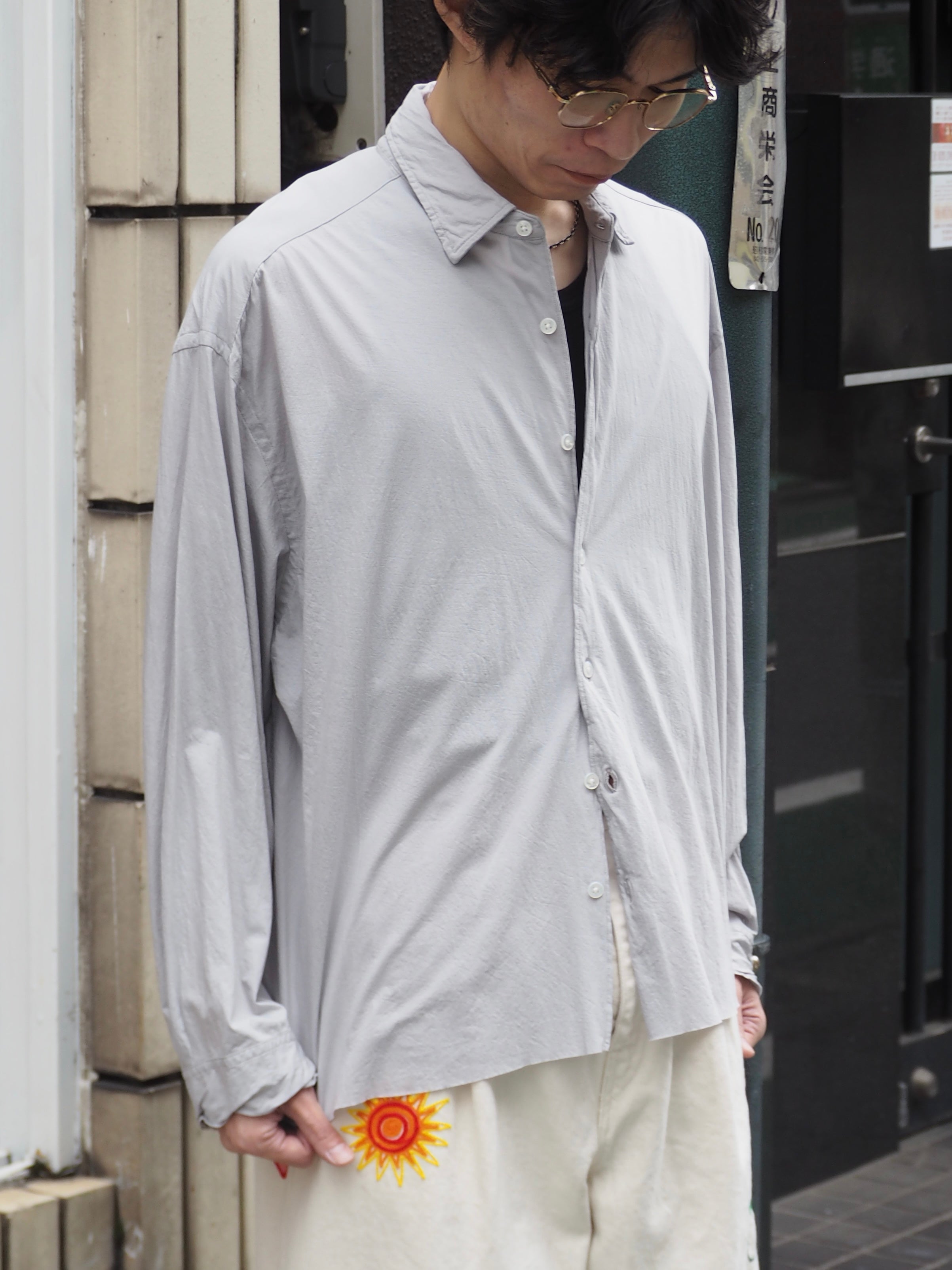 KANEMASA PHIL. 46G Artisan Shirt/ GREY
