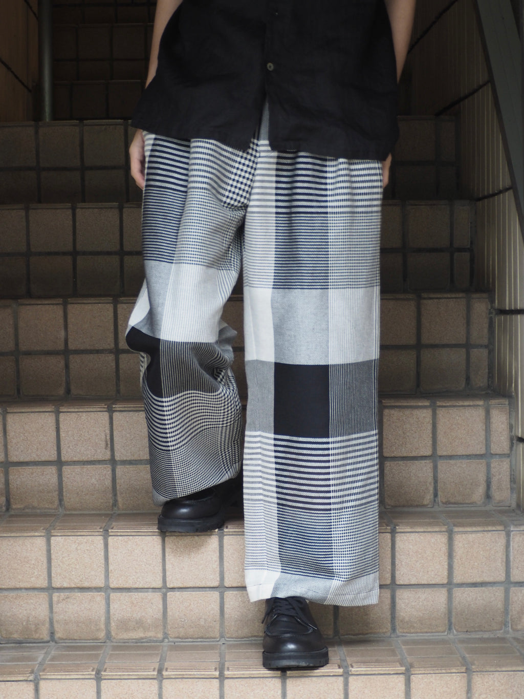 superNova. Mesh pants - Check / Black