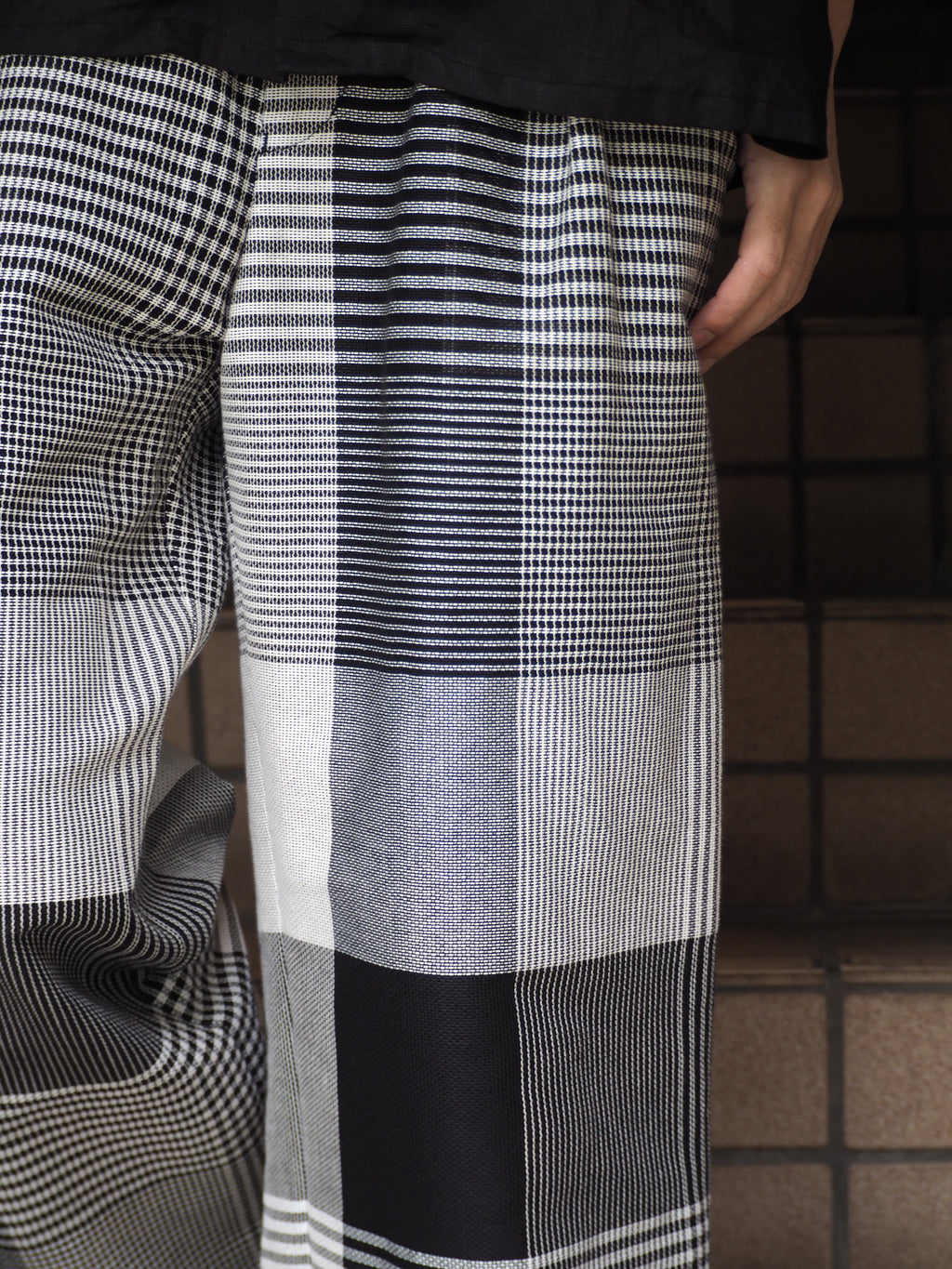 superNova. Mesh pants - Check / Black