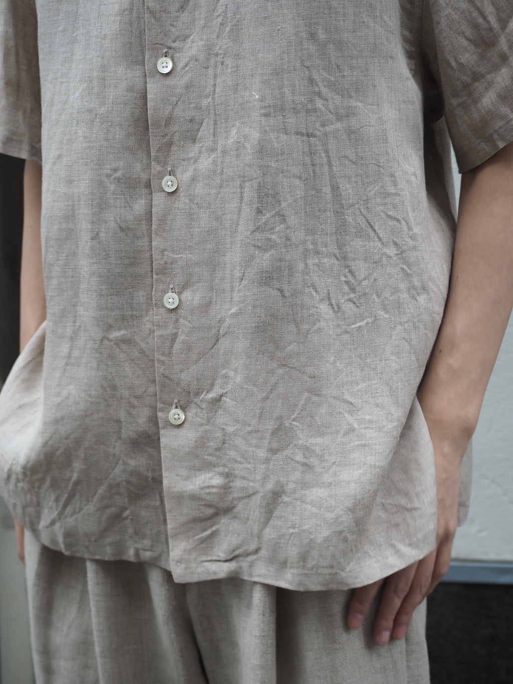 superNova. Aloha shirt - Linen / Natural