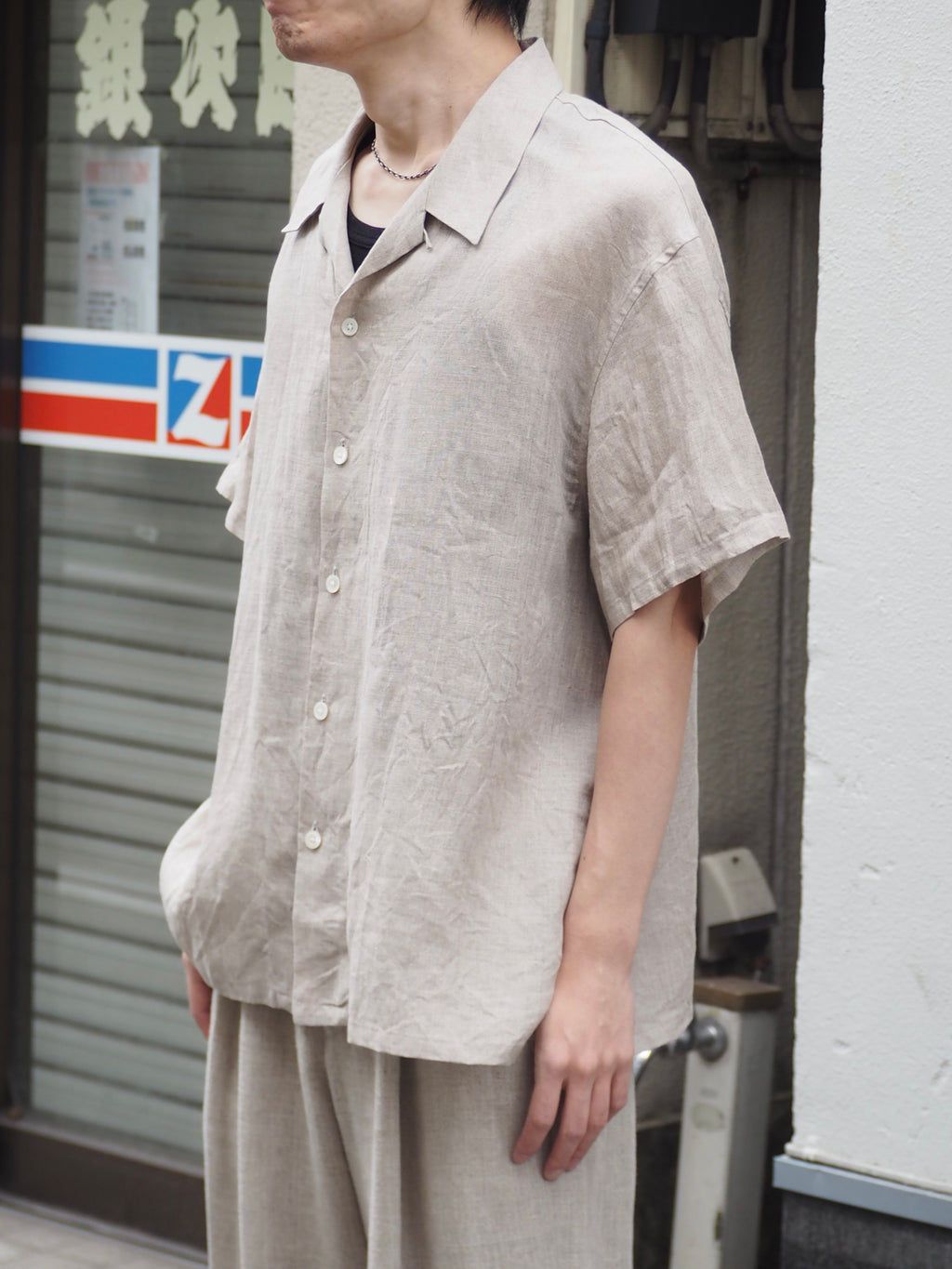superNova. Aloha shirt - Linen / Natural