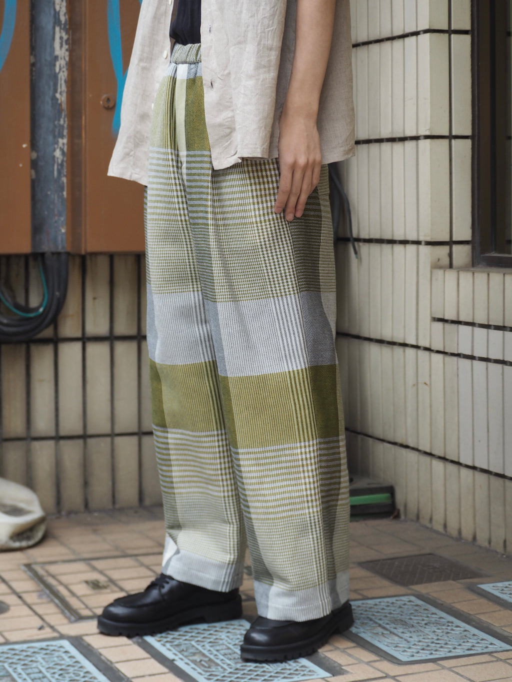 superNova. Mesh pants - Check / Yellow