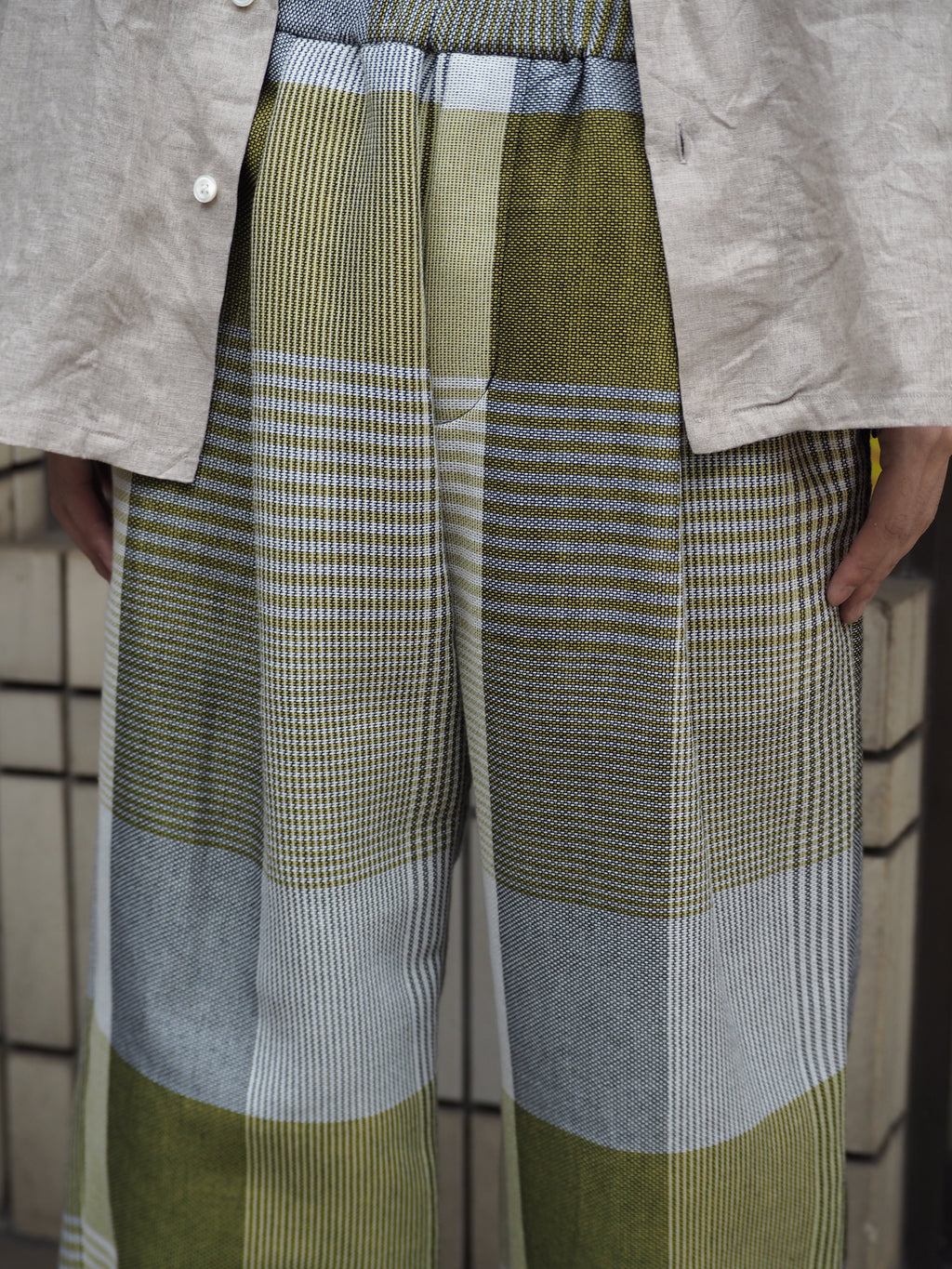 superNova. Mesh pants - Check / Yellow